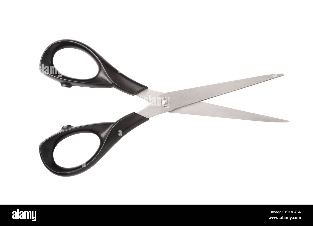 scissors open on white background Stock Photo