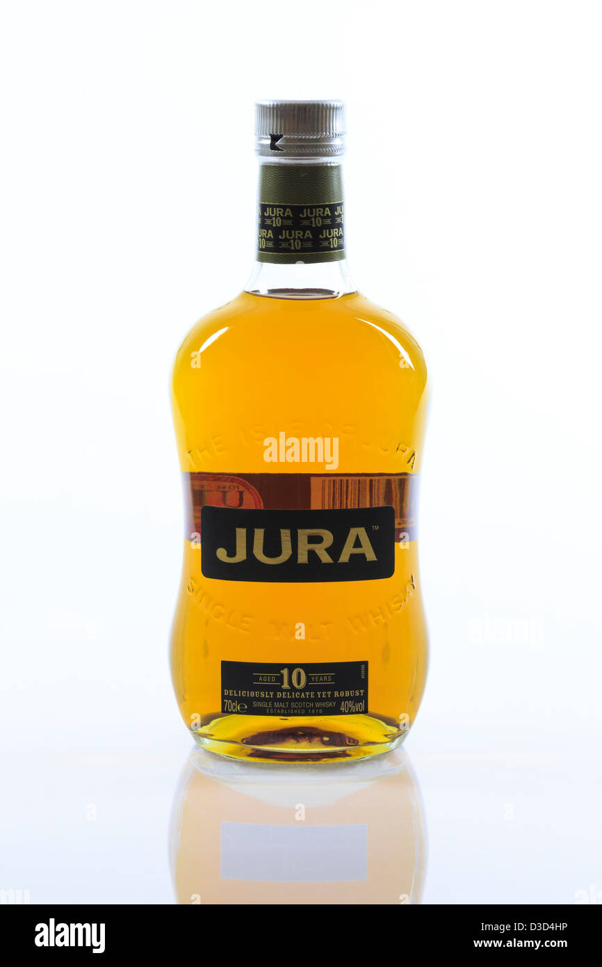 Bottle of Jura Scottish single malt Scotch whisky aged 10 years