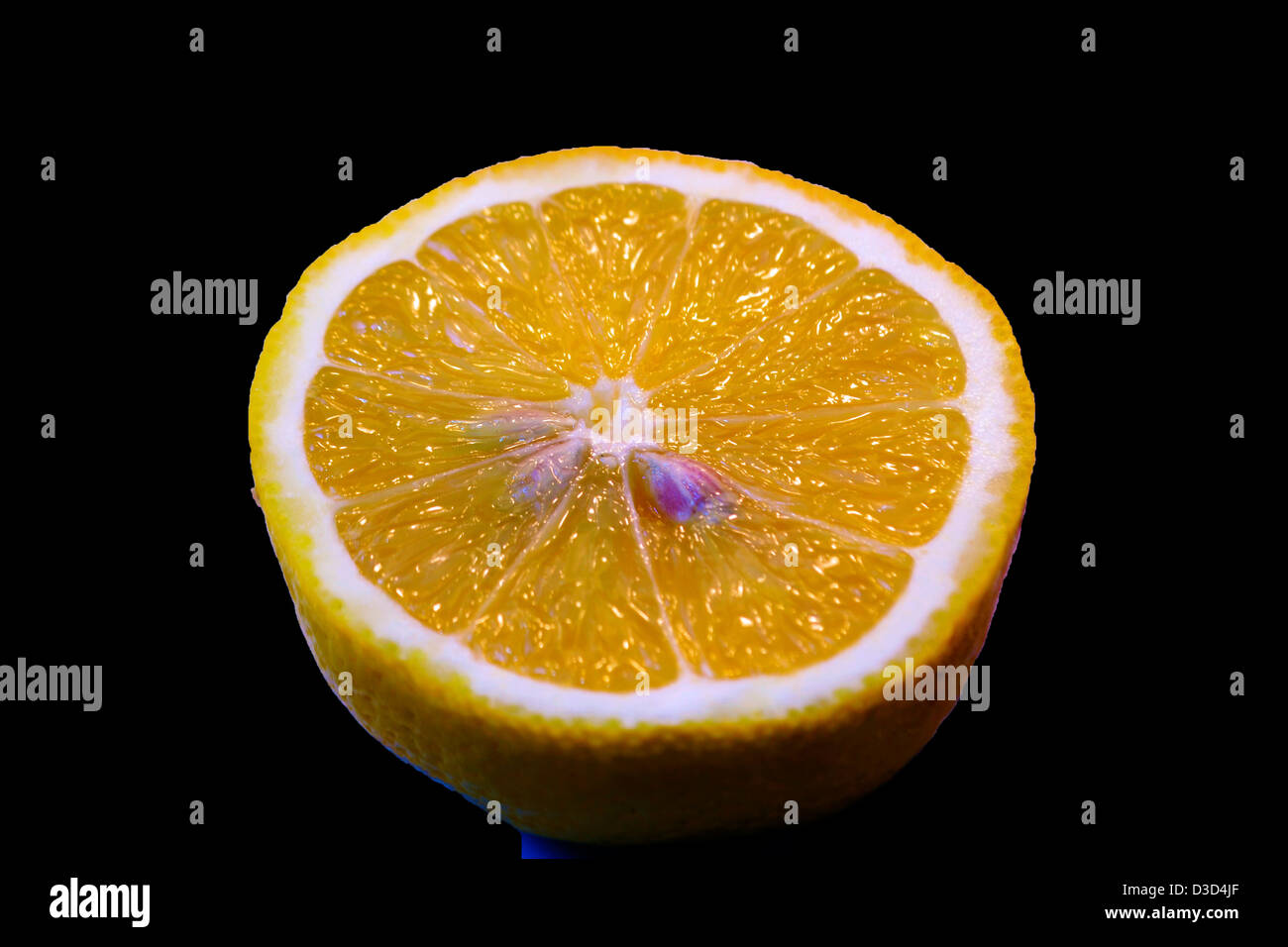 lemon half with pips Stock Photo Alamy