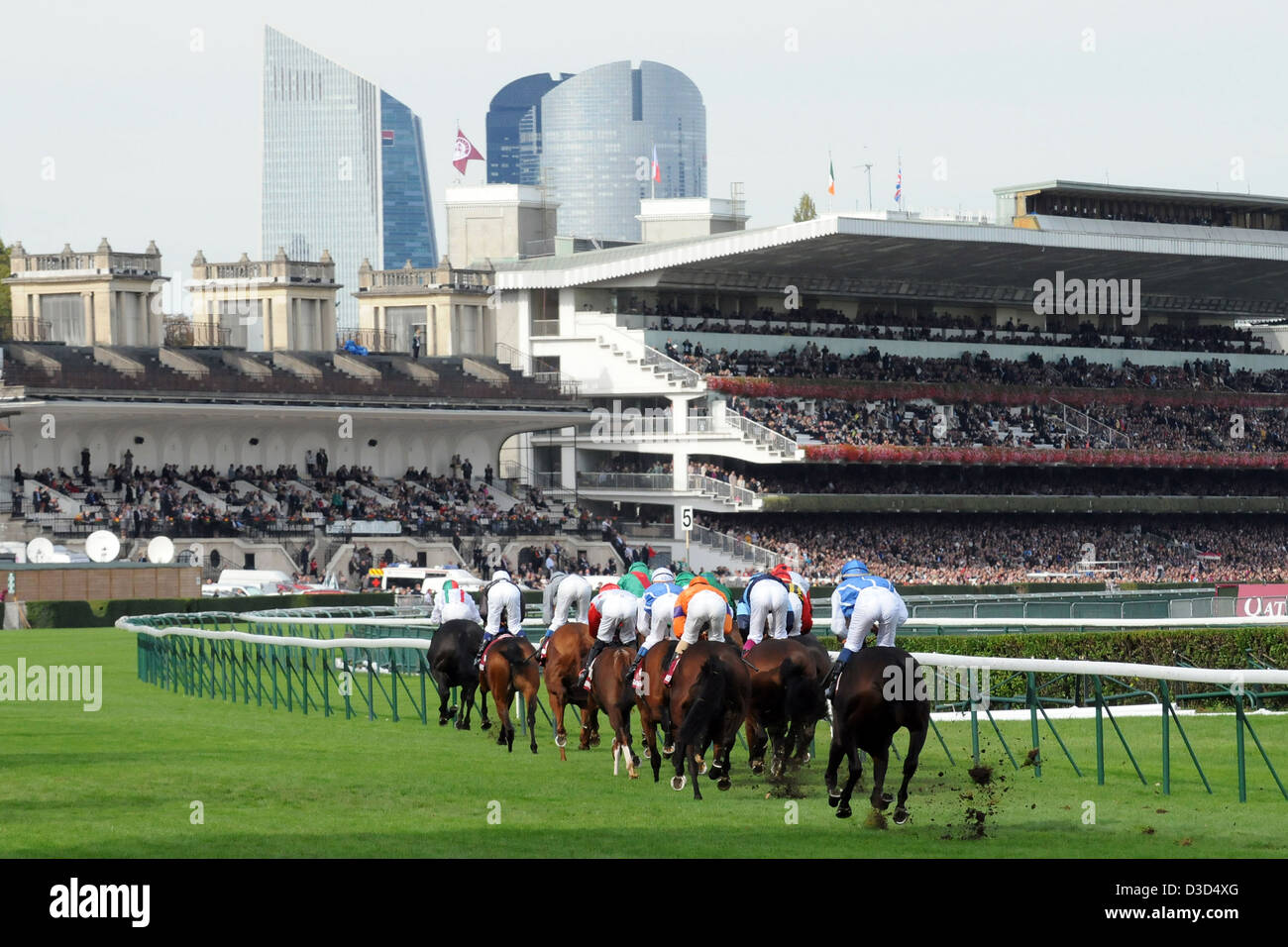 Paris, France, horse racing at the racetrack Longchamp Stock Photo