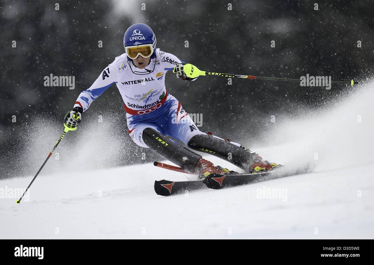 16.02.2013, Schladming, Austria. Marlies Shield AUT in the FIS Alpine World Ski Championships 2013 Stock Photo