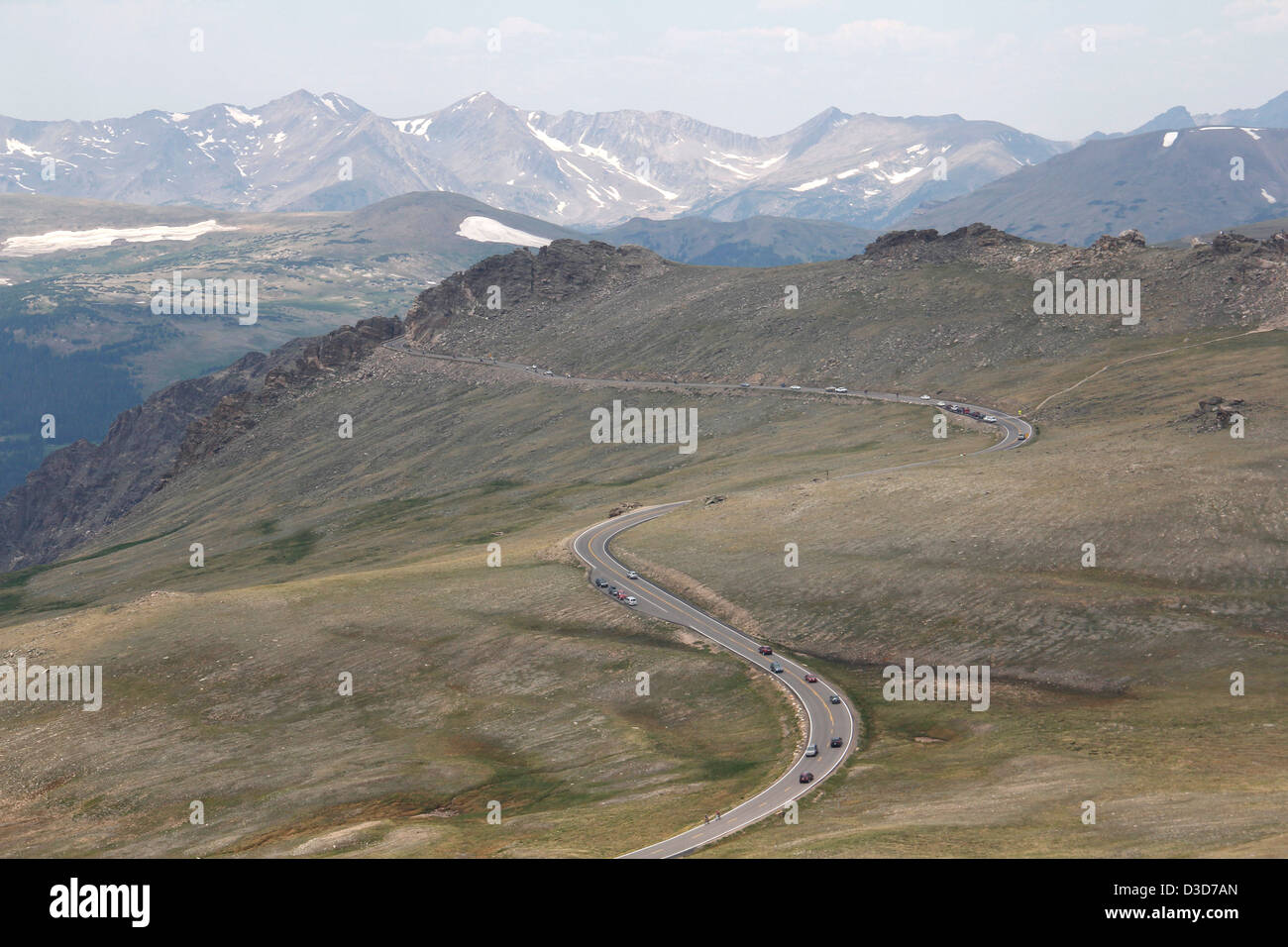 park road Rocky Mountain National Park Colorado Stock Photo