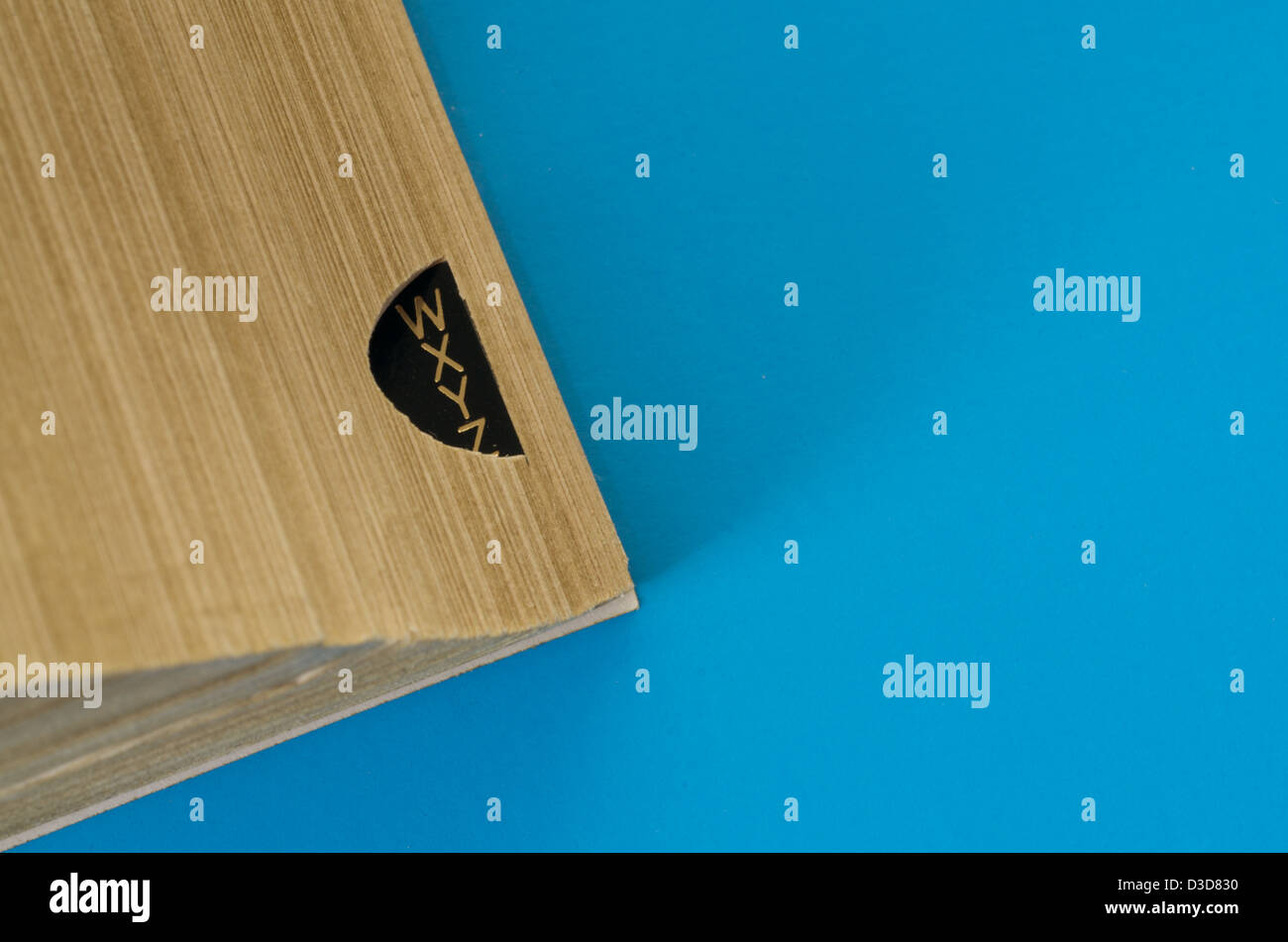 Tabs of an English encyclopedia dictionary Stock Photo Alamy