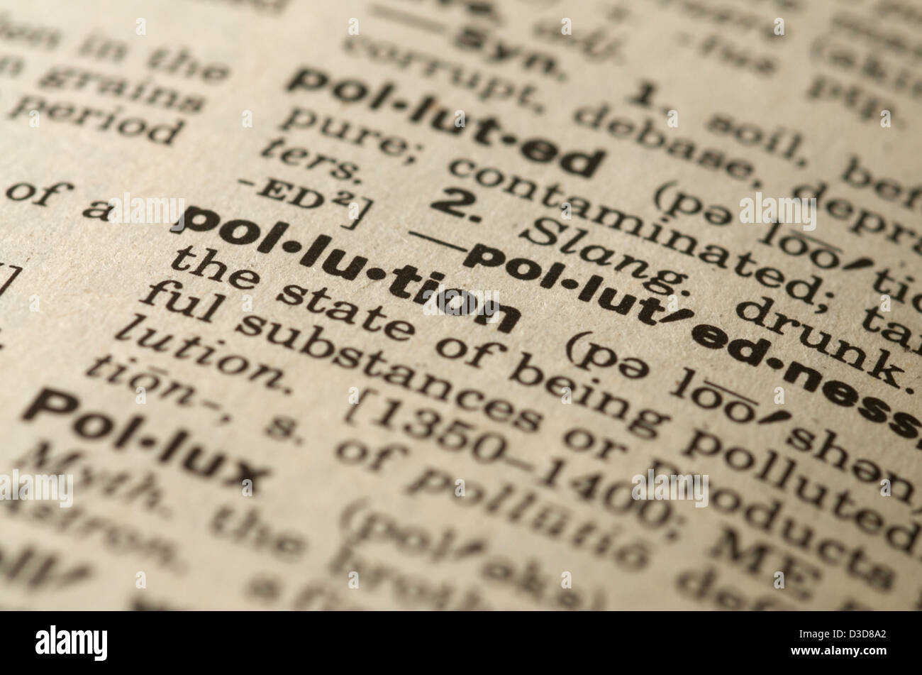 pollution definition of business  Stock Photo