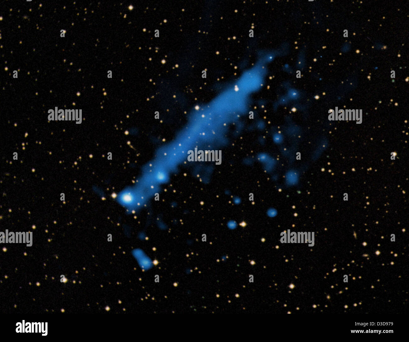 A Pulsar's Mysterious Tail (NASA, Chandra, 07/13/11) Stock Photo