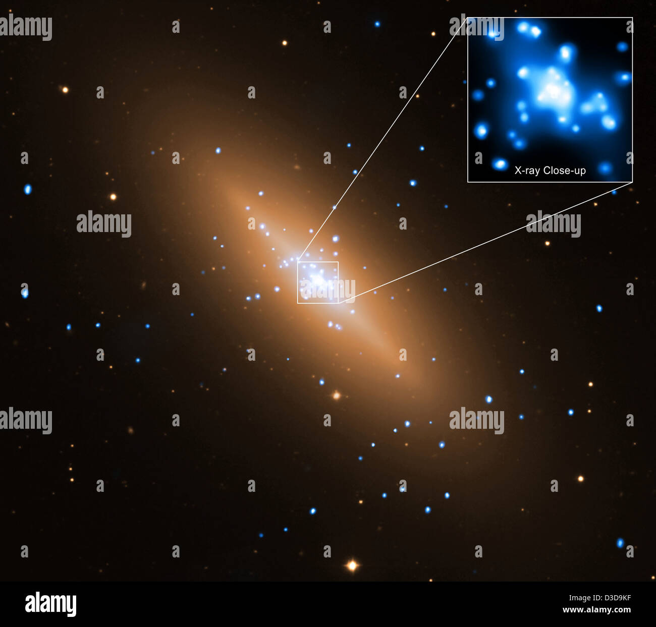 Gas Flows Toward Black Hole in Galaxy NGC 3115 (NASA, Chandra, 07/27/11) Stock Photo