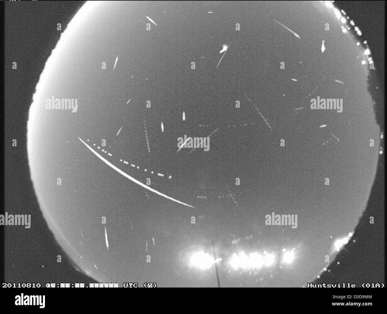 Perseid Meteor Shower, 2011 (NASA, Marshall, 8/09/11) Stock Photo