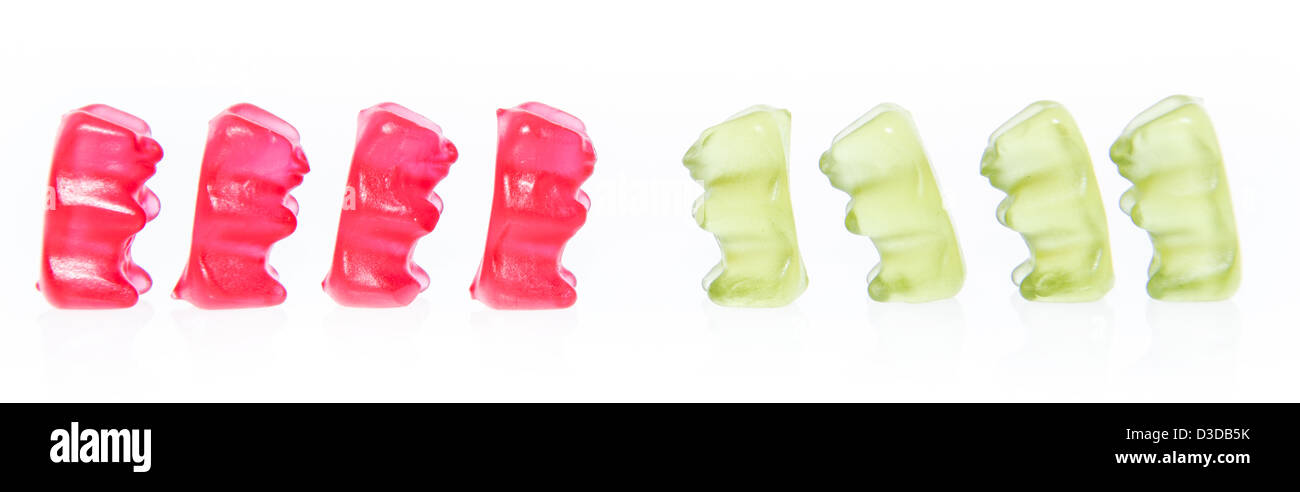 Gummi Bears isolated on white background Stock Photo