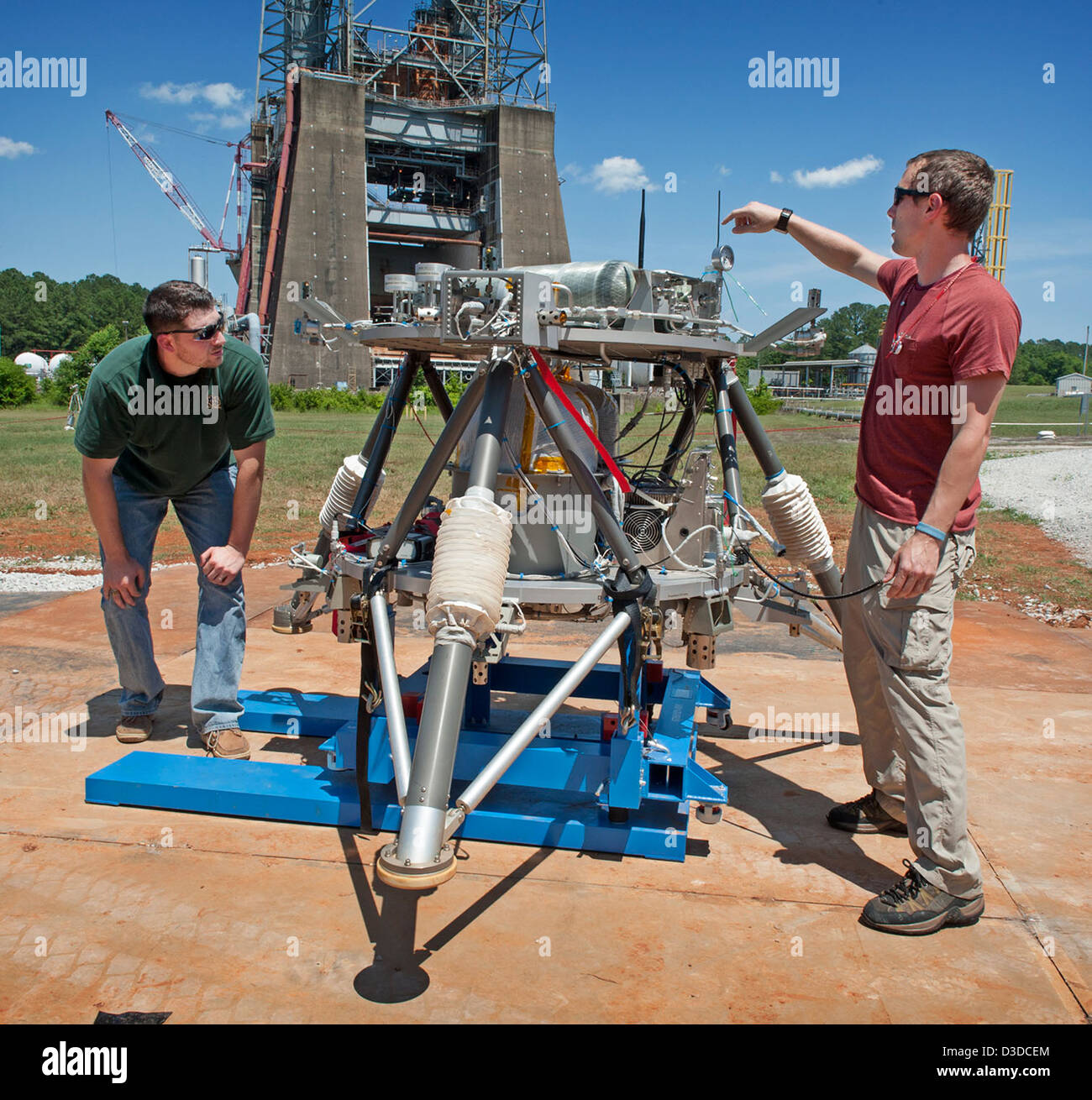'Mighty Eagle' Robotic Prototype Lander (NASA, Marshall, 8/13/12) Stock Photo