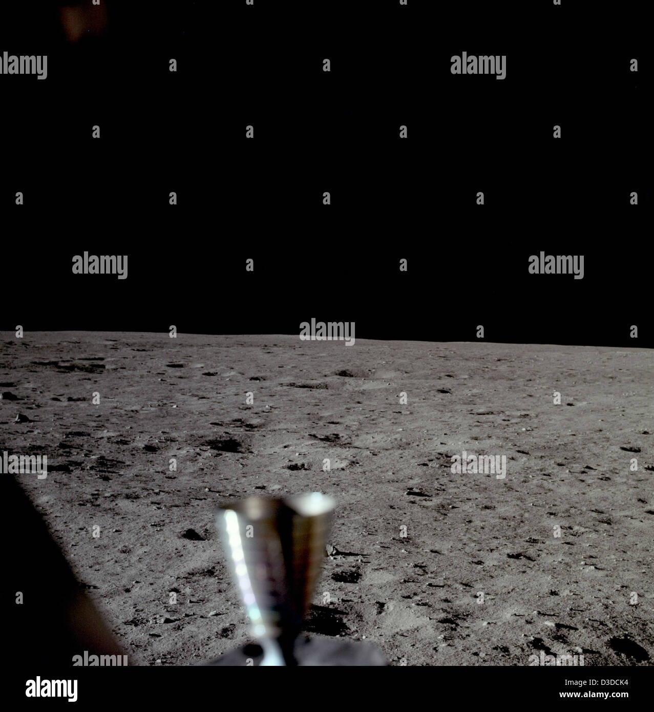 First steps of astronaut neil armstrong on moon surface hi-res stock ...