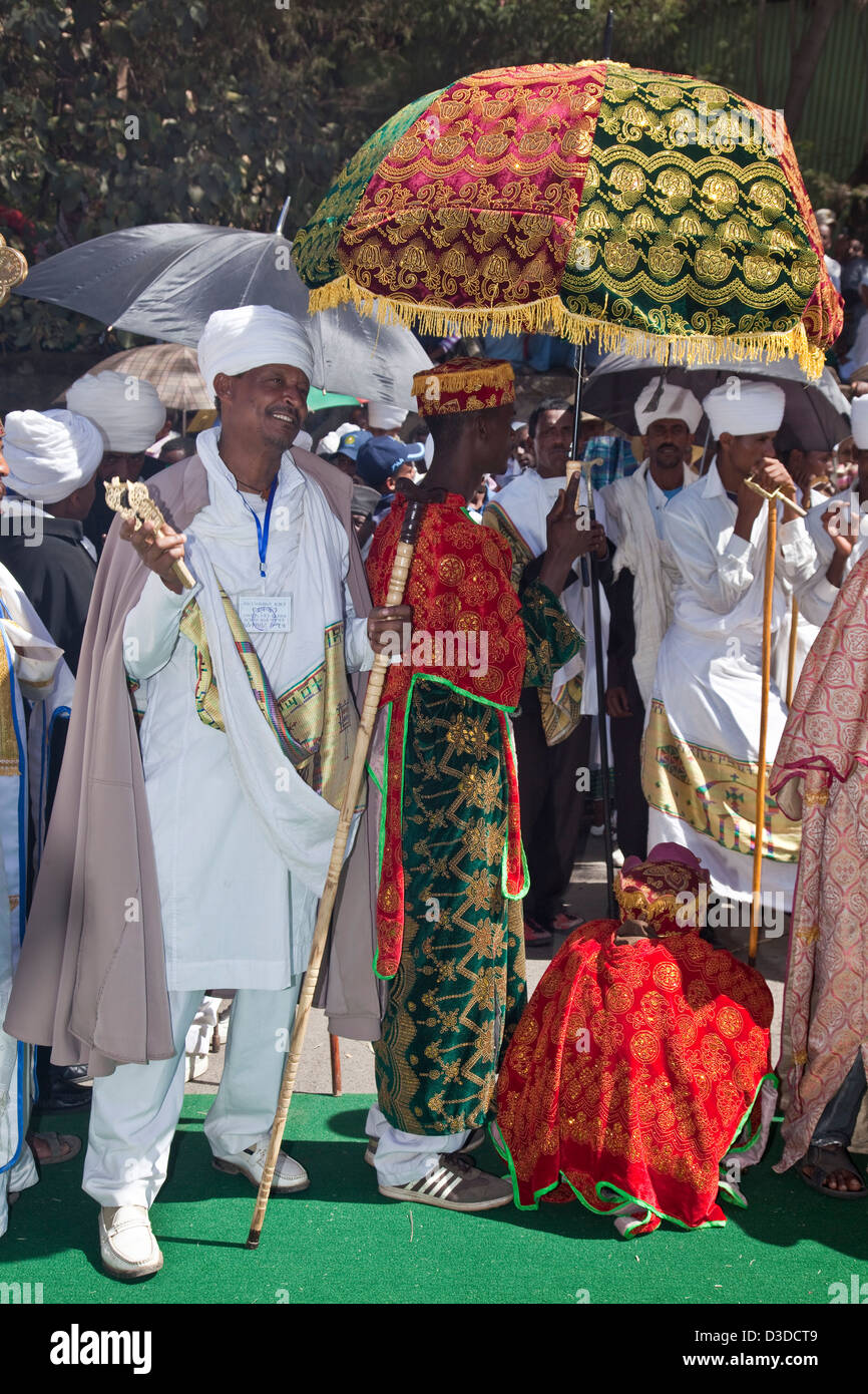 A Street Procession Of Church Priests And Deacons During Timkat (The ...