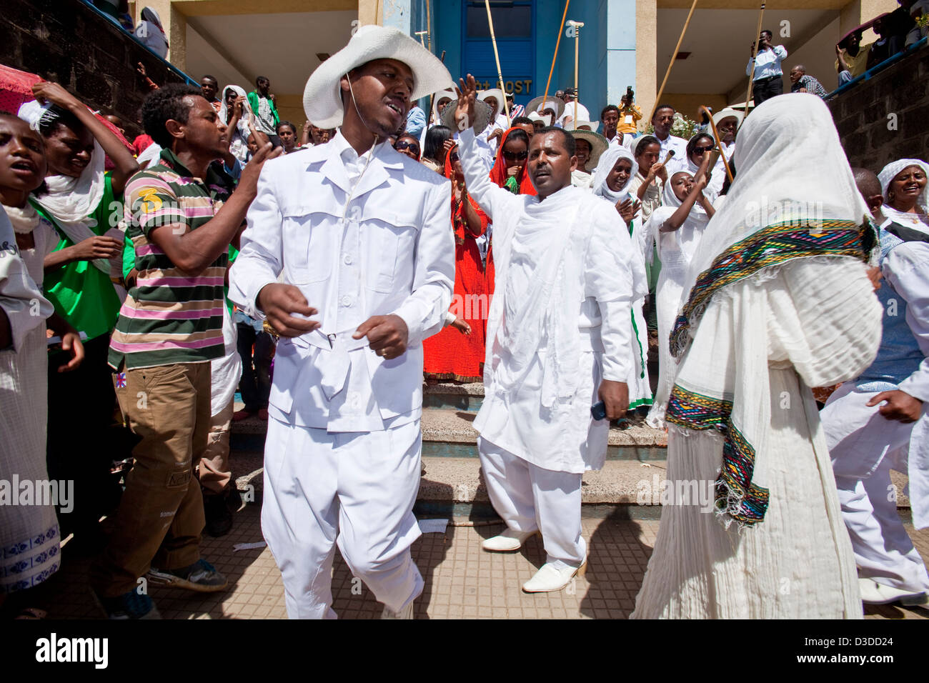 Ethiopian People Celebrating Timkat (The Festival of Epiphany), Gondar ...