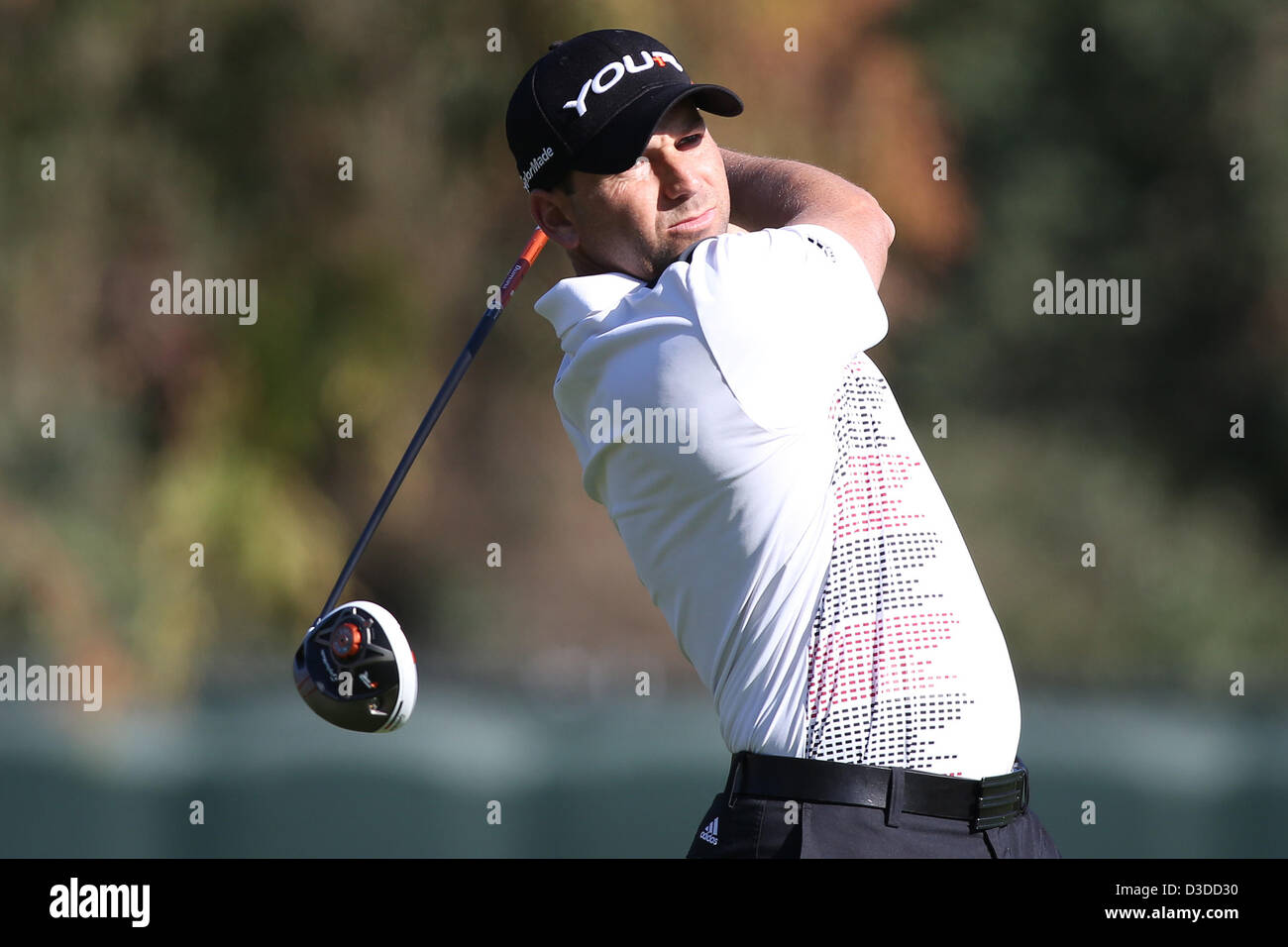 Feb. 14, 2013 - Pacific Palisades, California, U.S. - 02/13/13 Pacific Palisades, CA: Sergio Garcia during the first round of the Northern Trust Open held at Riviera Country Club. (Credit Image: © Michael Zito/Eclipse/ZUMAPRESS.com) Stock Photo