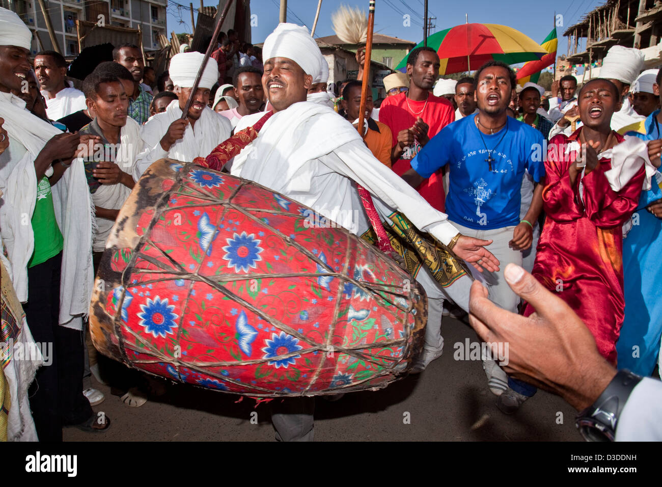 Ethiopian People Celebrating Timkat (The Festival of Epiphany), Gondar