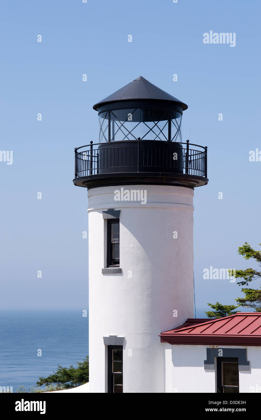 Admiralty Head Lighthouse Whidbey Island closeup of lighthouse Stock