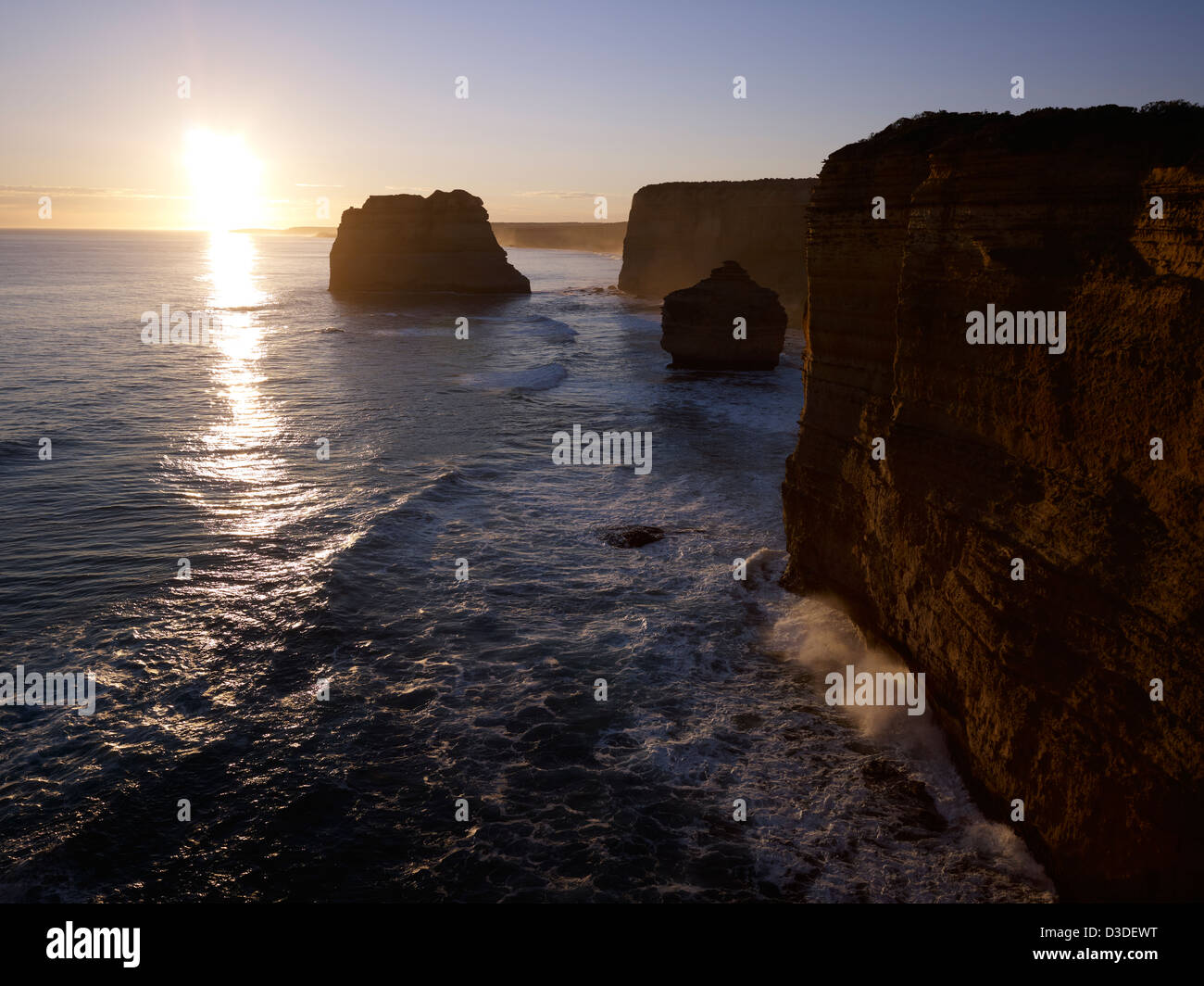 The famous Twelve Apostles on Victoria’s Great Ocean Road Australia Stock Photo