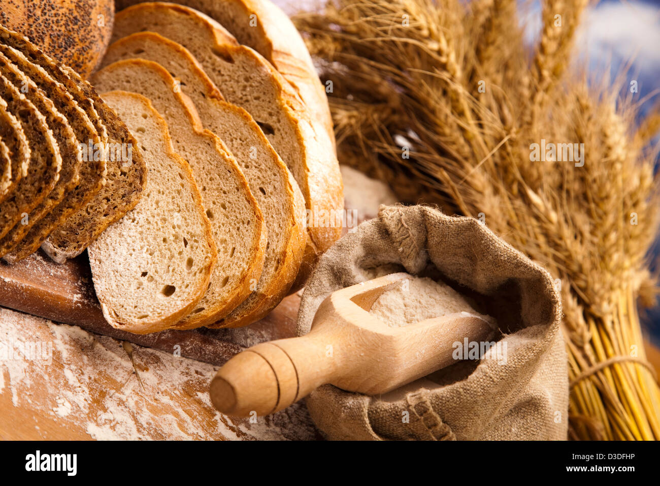 Variety of whole wheat bread Stock Photo Alamy