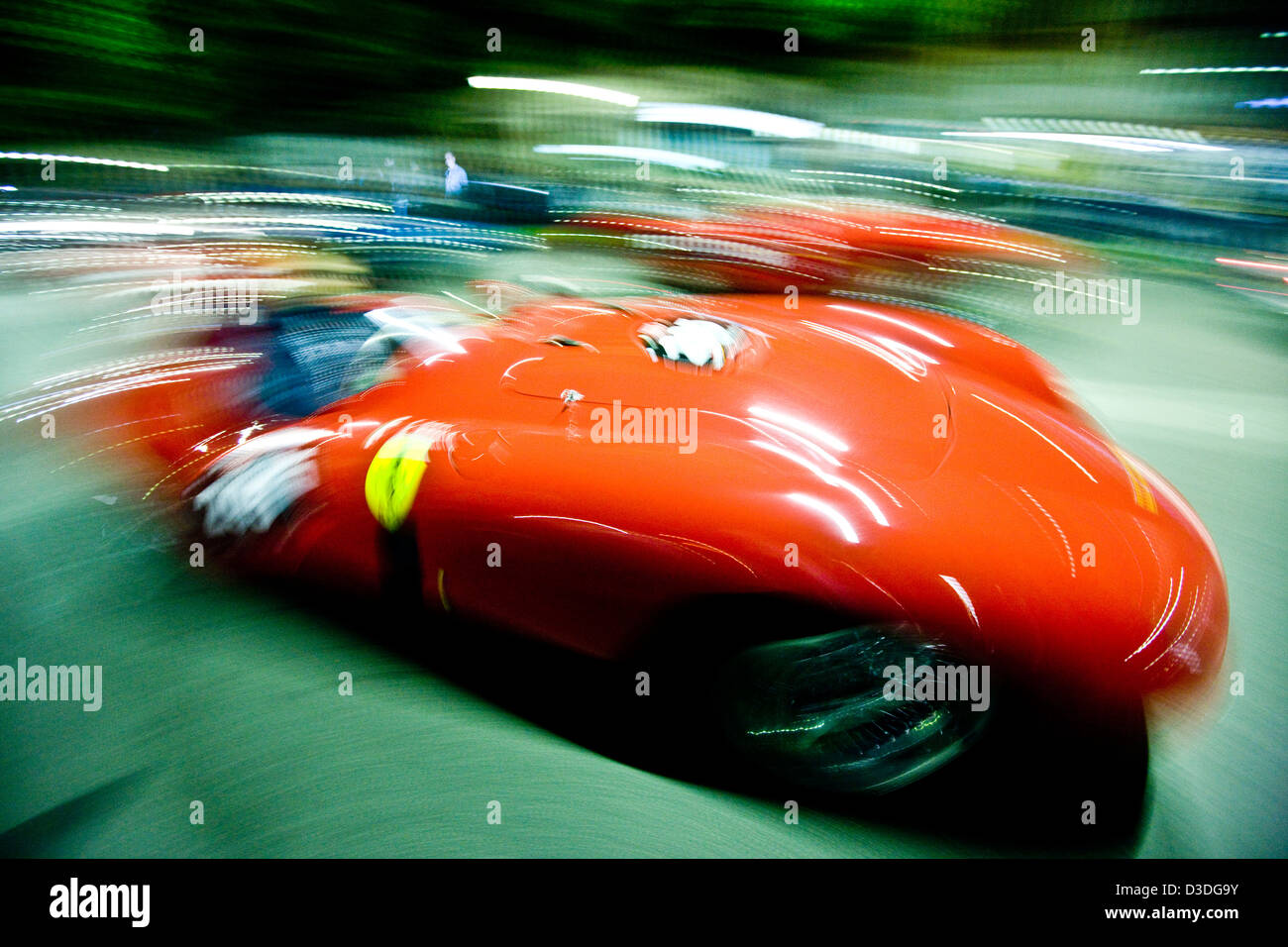 Blurry racing cars, Mille Miglia car race, Italy, 2008 Stock Photo