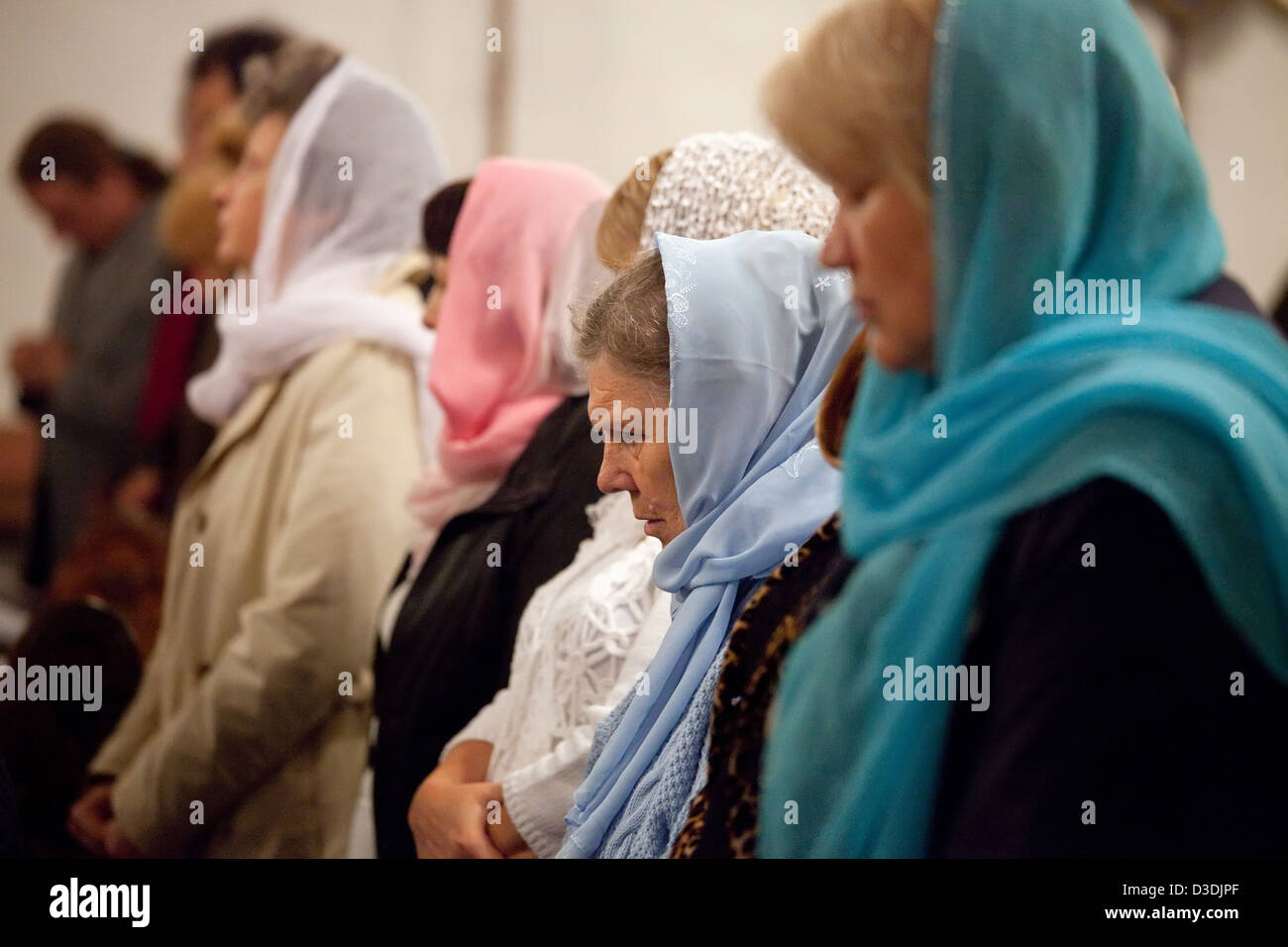 Dortmund, Germany, Serbian-Russian-Bulgarian Vespers at St. Luke's Church Stock Photo