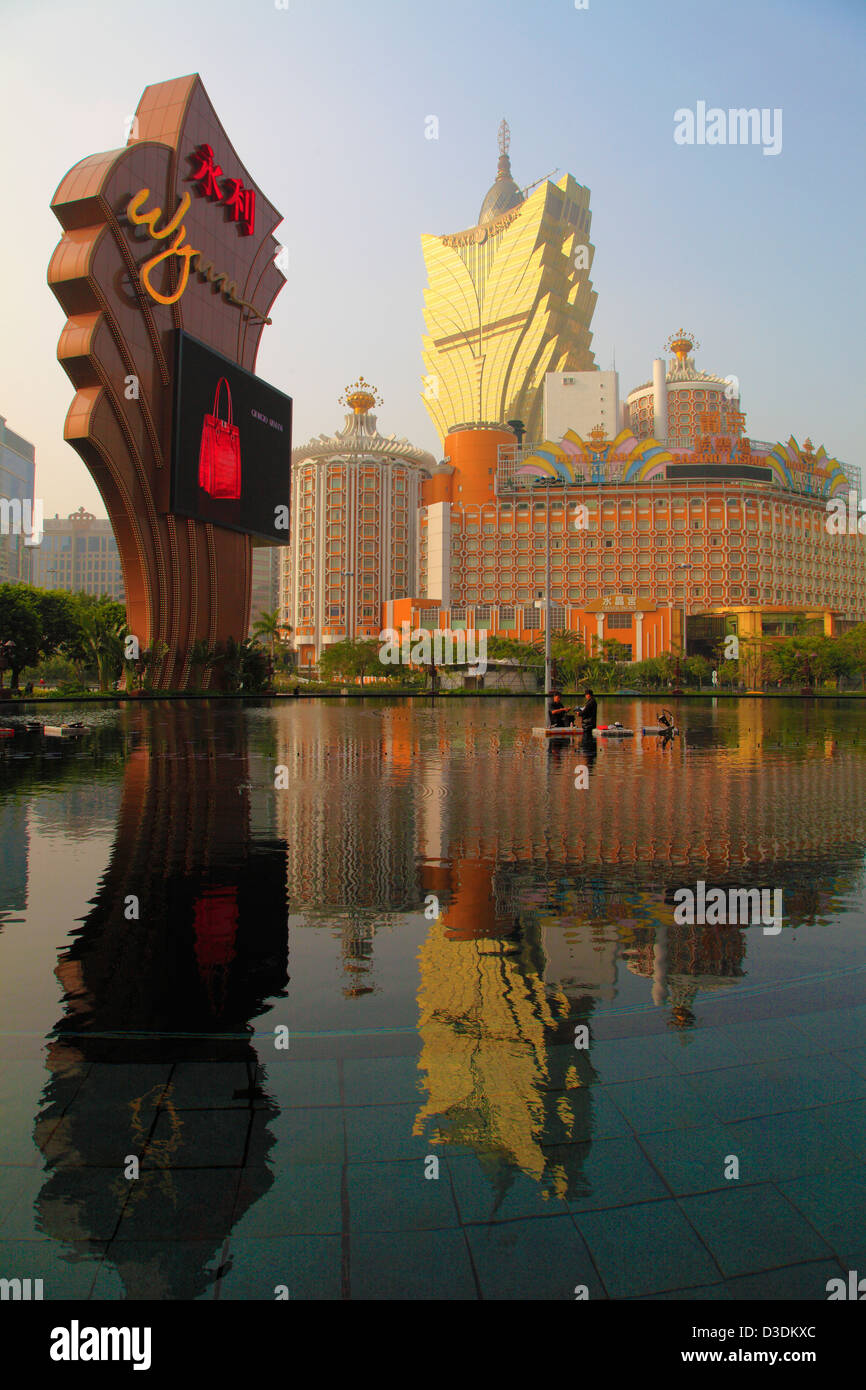 China, Macau, skyline, casinos, Stock Photo