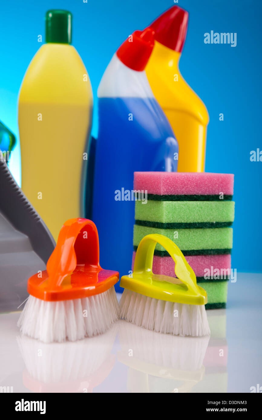 House cleaning products Stock Photo Alamy