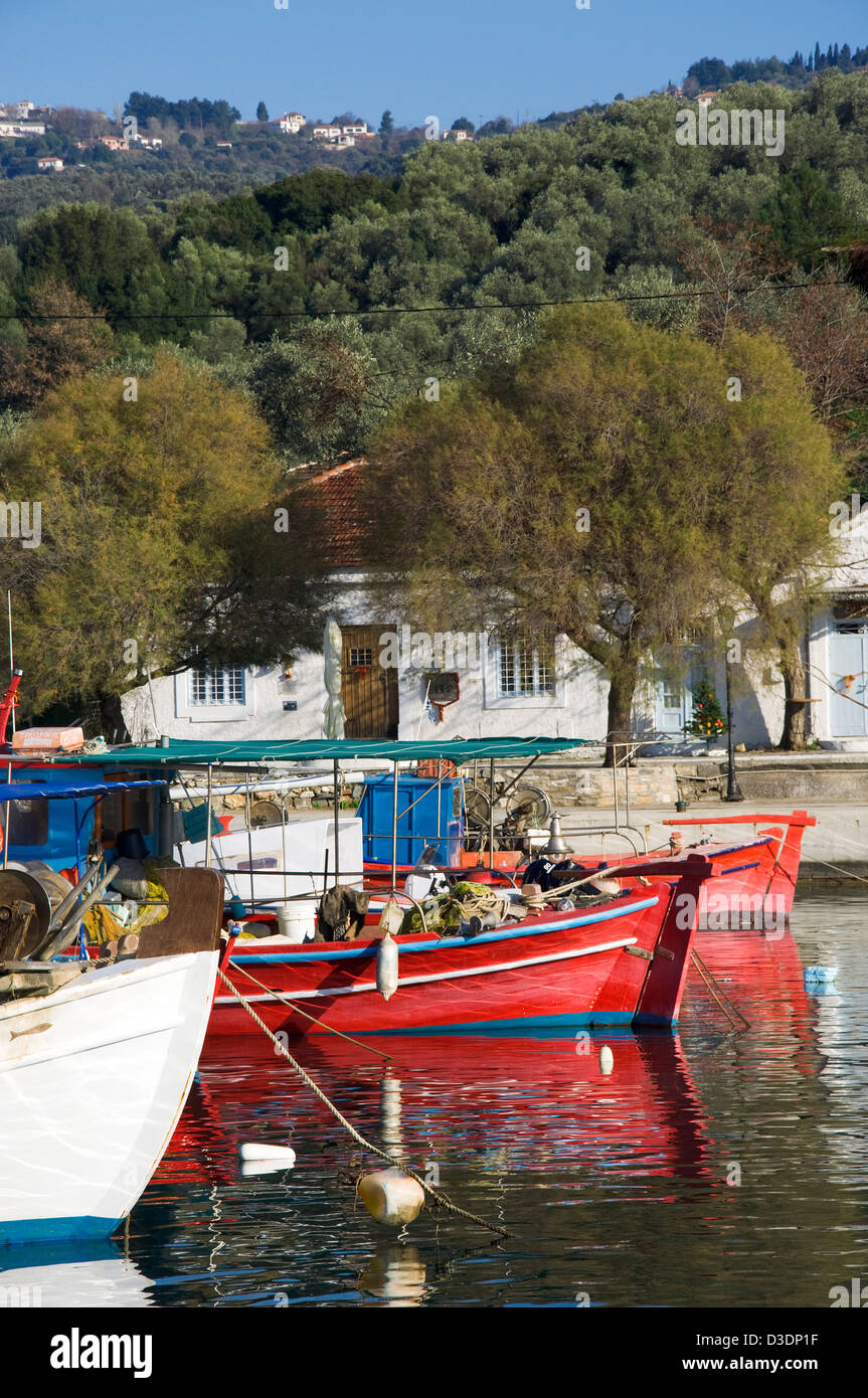Fishing port of Milina (Greece) Stock Photo