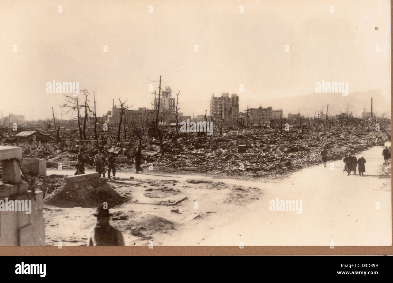 Aftermath of Atomic bomb on Hiroshima, Japan Stock Photo