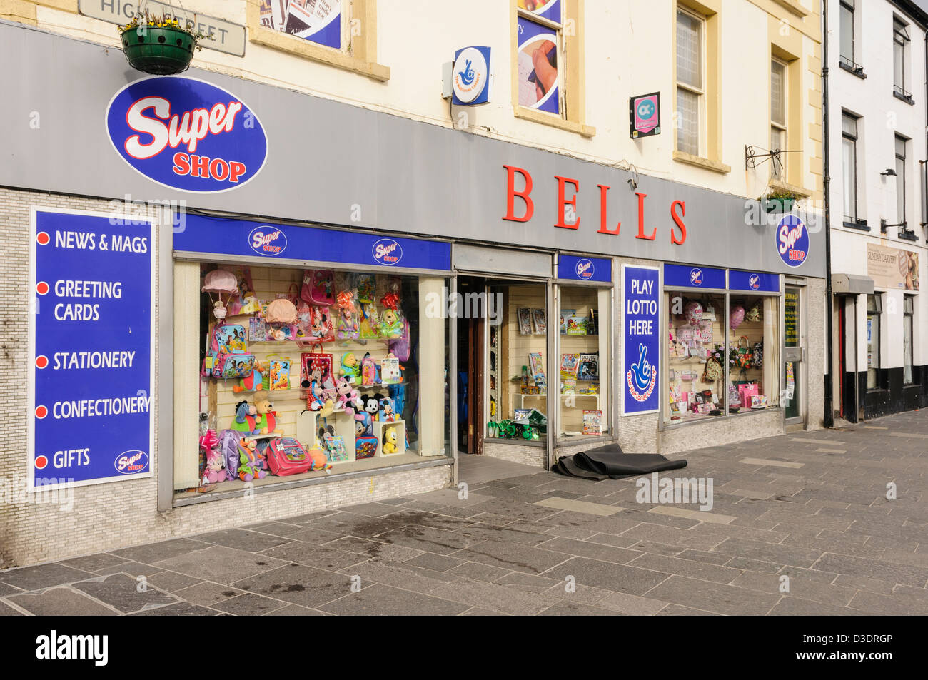 Bells newsagent and confectionery shop, Carrickfergus Stock Photo