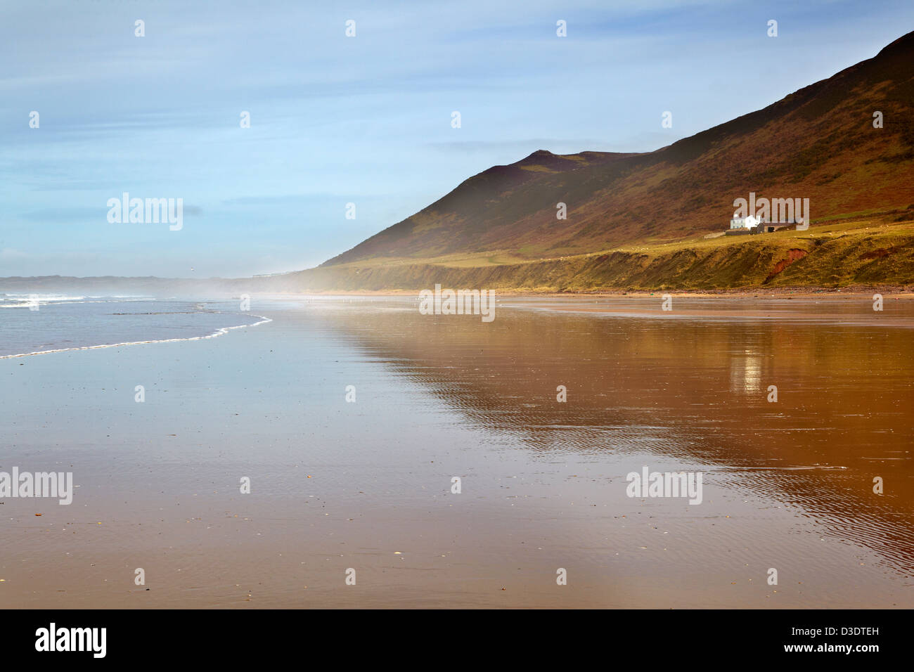 Rhossili Bay, Gower Peninsula, South West Wales. Stock Photo