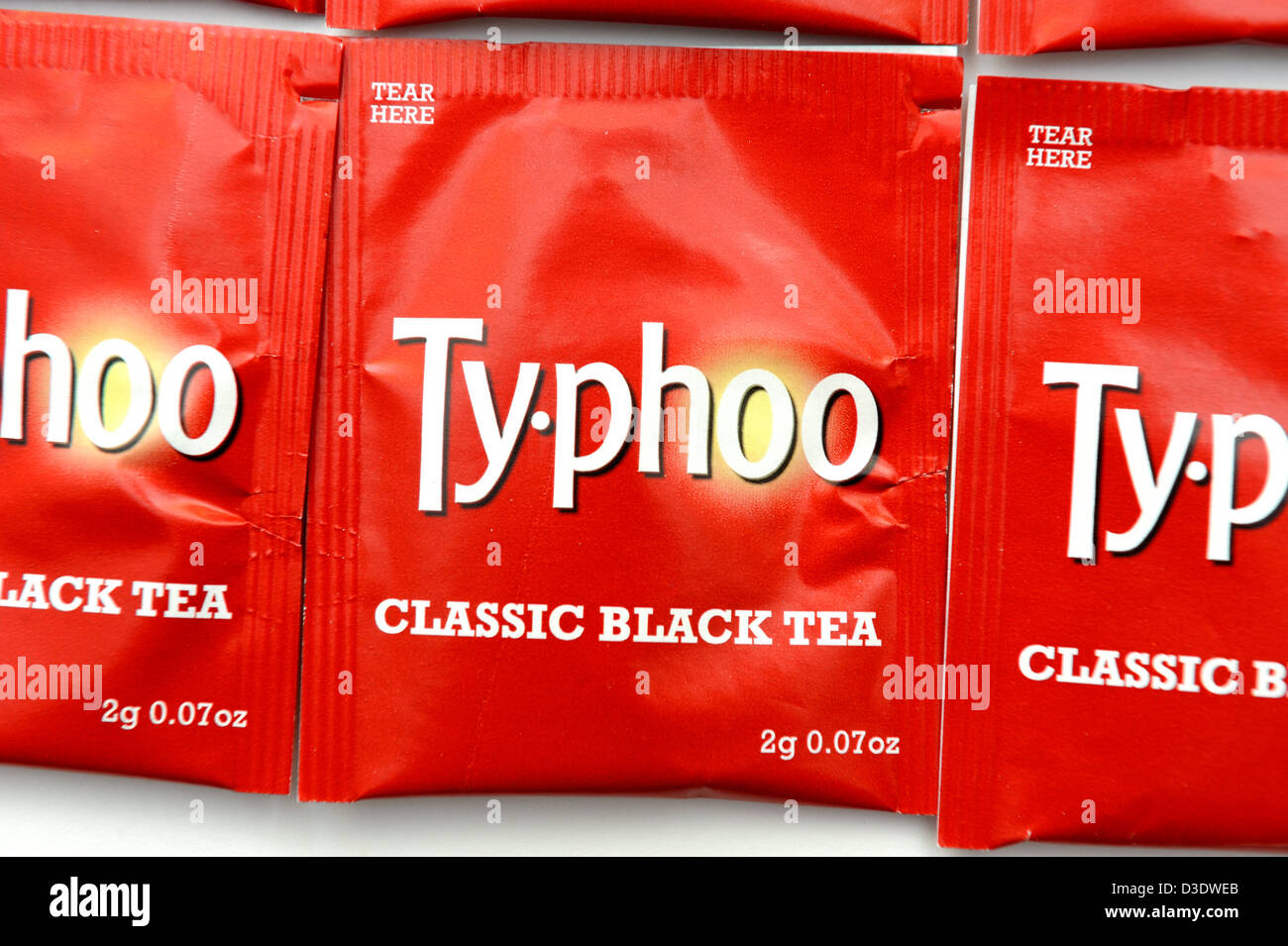 Typhoo classic black tea sachets Stock Photo Alamy