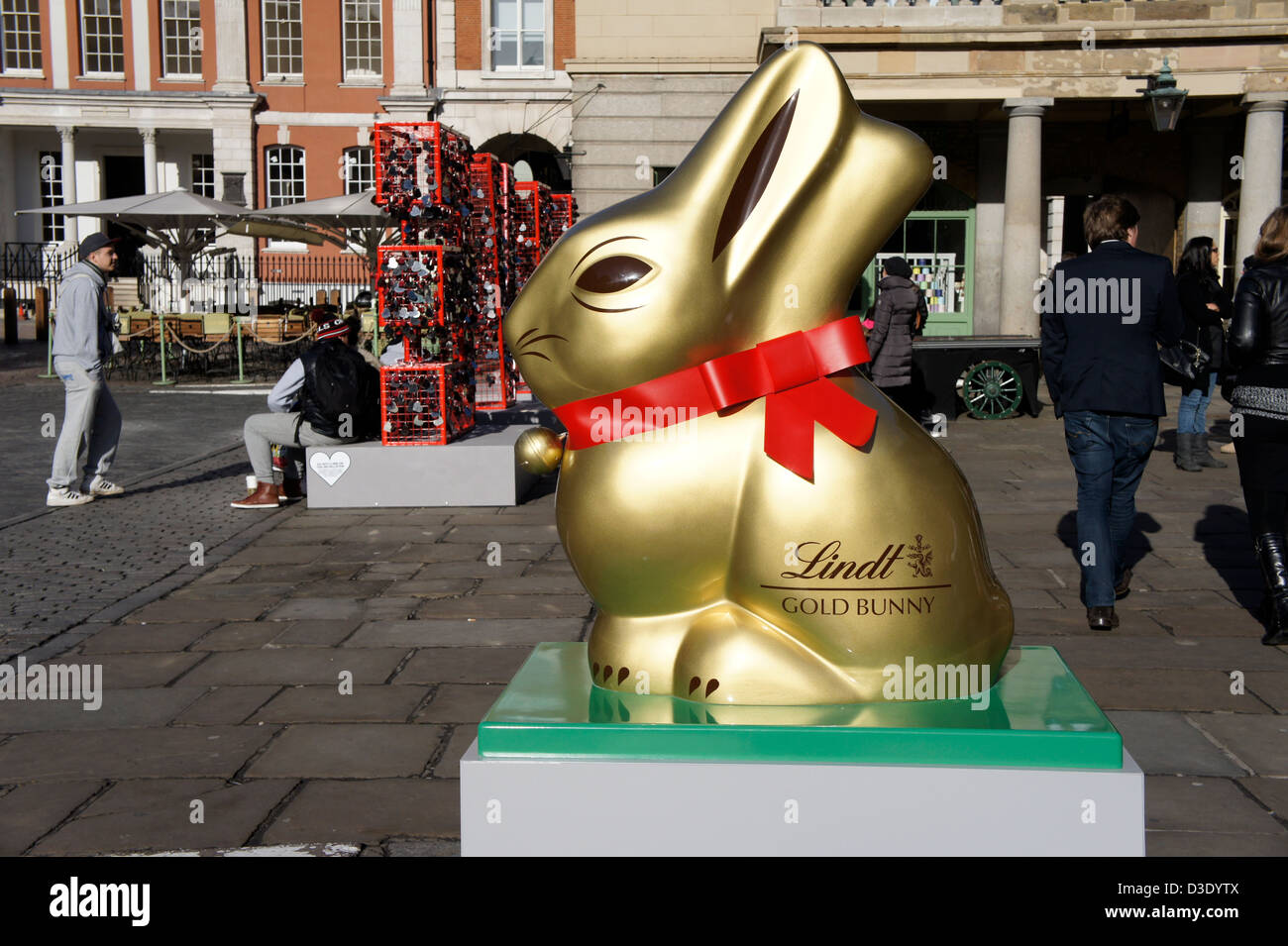 A Lindt gold bunny at the Big Egg Hunt, Covent Garden, London, England Stock Photo
