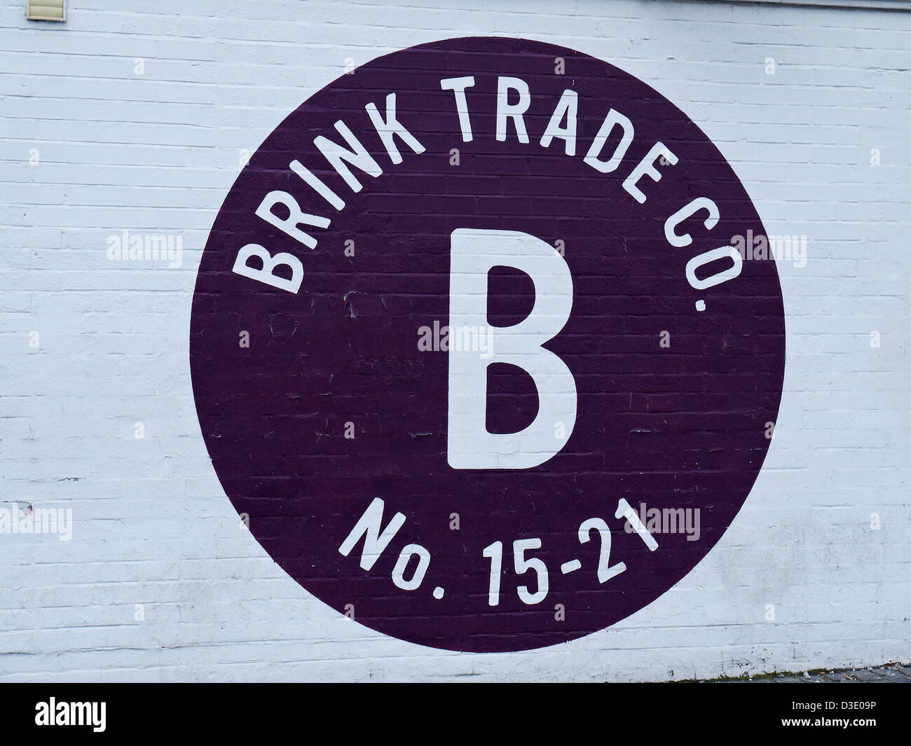Brink Trade Co sign in Liverpool UK Stock Photo