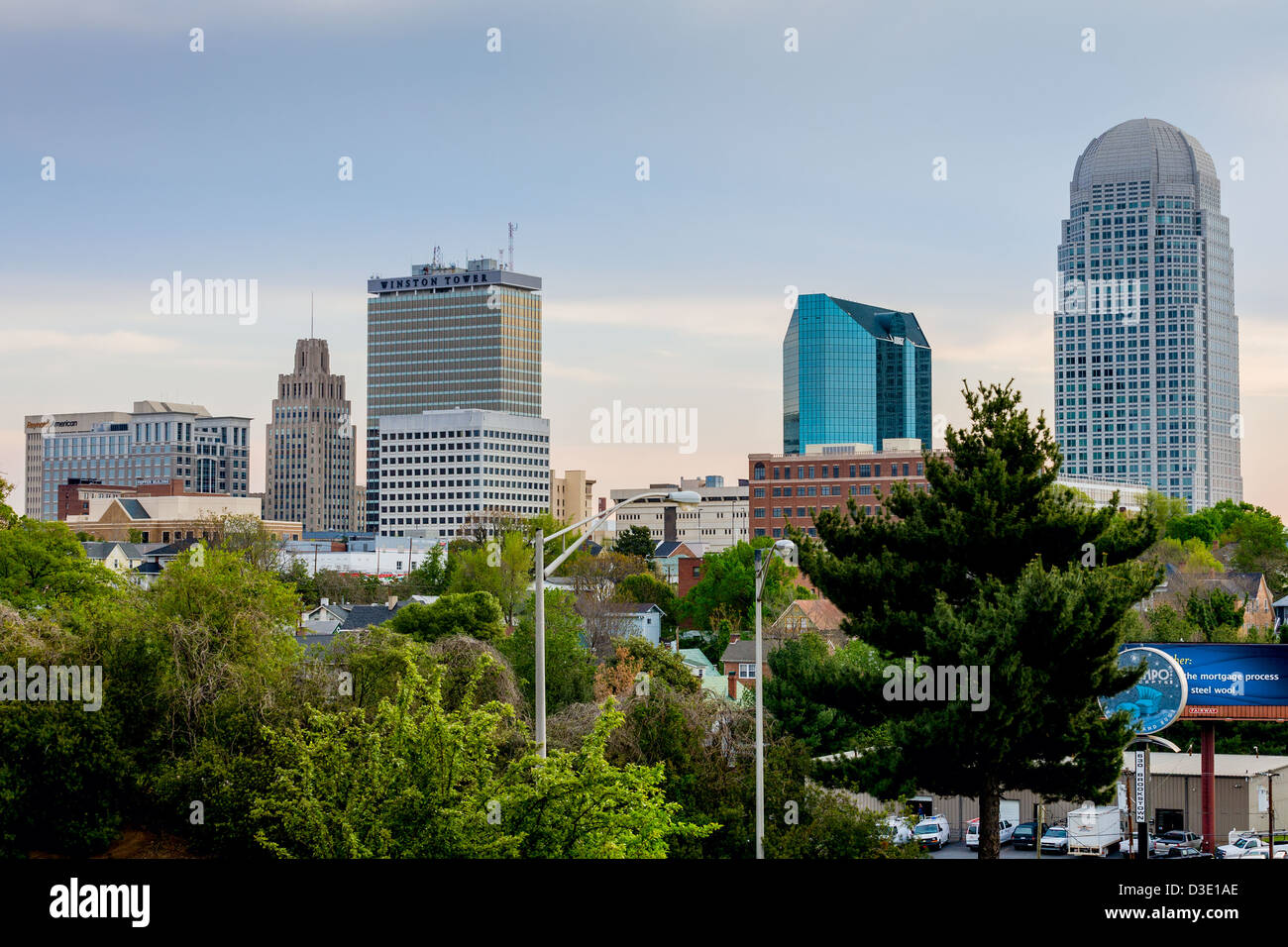 Skyline of Winston Salem, North Carolina Stock Photo Alamy Skyline of Winston Salem, North Carolina Stock Photo Alamy