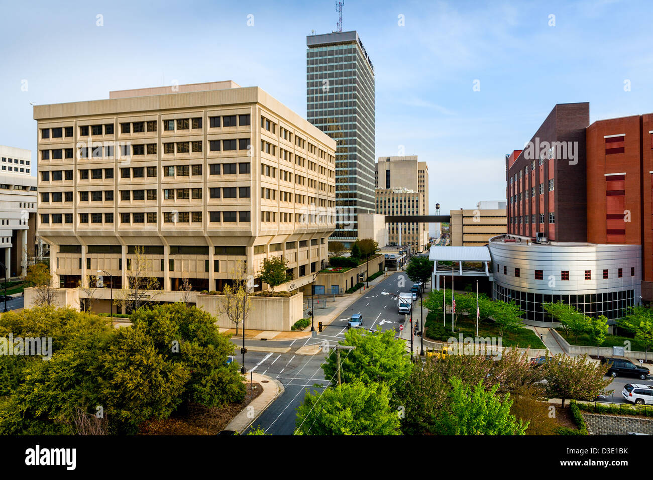 Skyline of Winston Salem, North Carolina Stock Photo Alamy