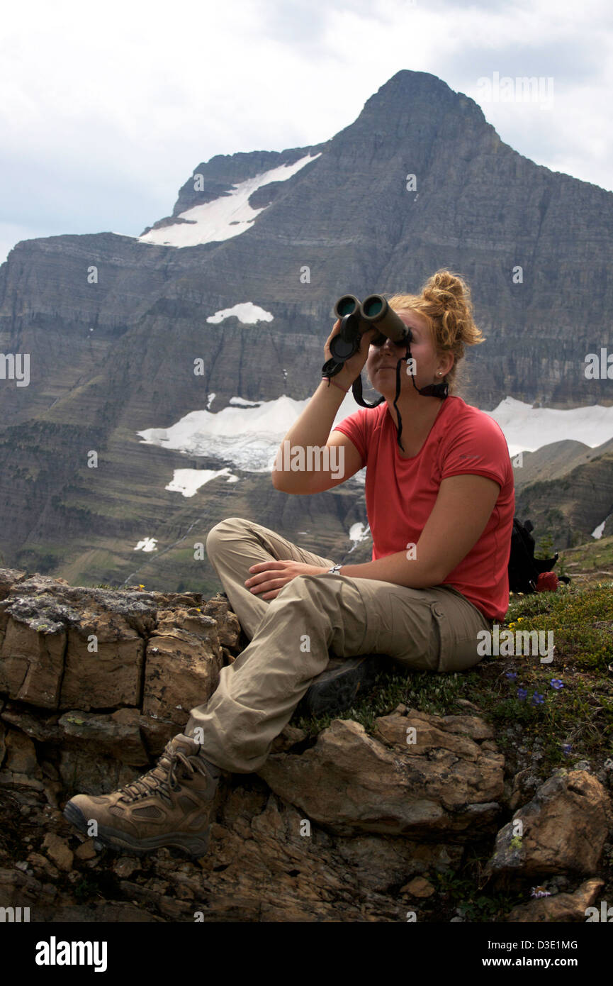 Surveying for Mountain Goats (Citizen Science) Stock Photo