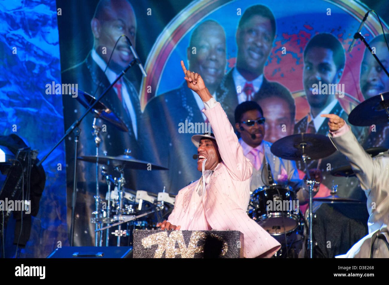 LINCOLN, CA - February 15: The Zapp Band perform at V101's Valentines bash featuring The Club Nouveau and The Bar-Kays at Thunder Valley Casino Resort in Lincoln, California on February 2, 2013 Stock Photo