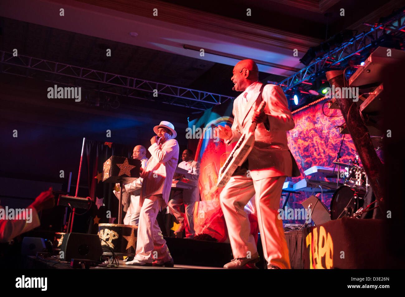 LINCOLN, CA - February 15: The Zapp Band perform at V101's Valentines bash featuring The Club Nouveau and The Bar-Kays at Thunder Valley Casino Resort in Lincoln, California on February 2, 2013 Stock Photo