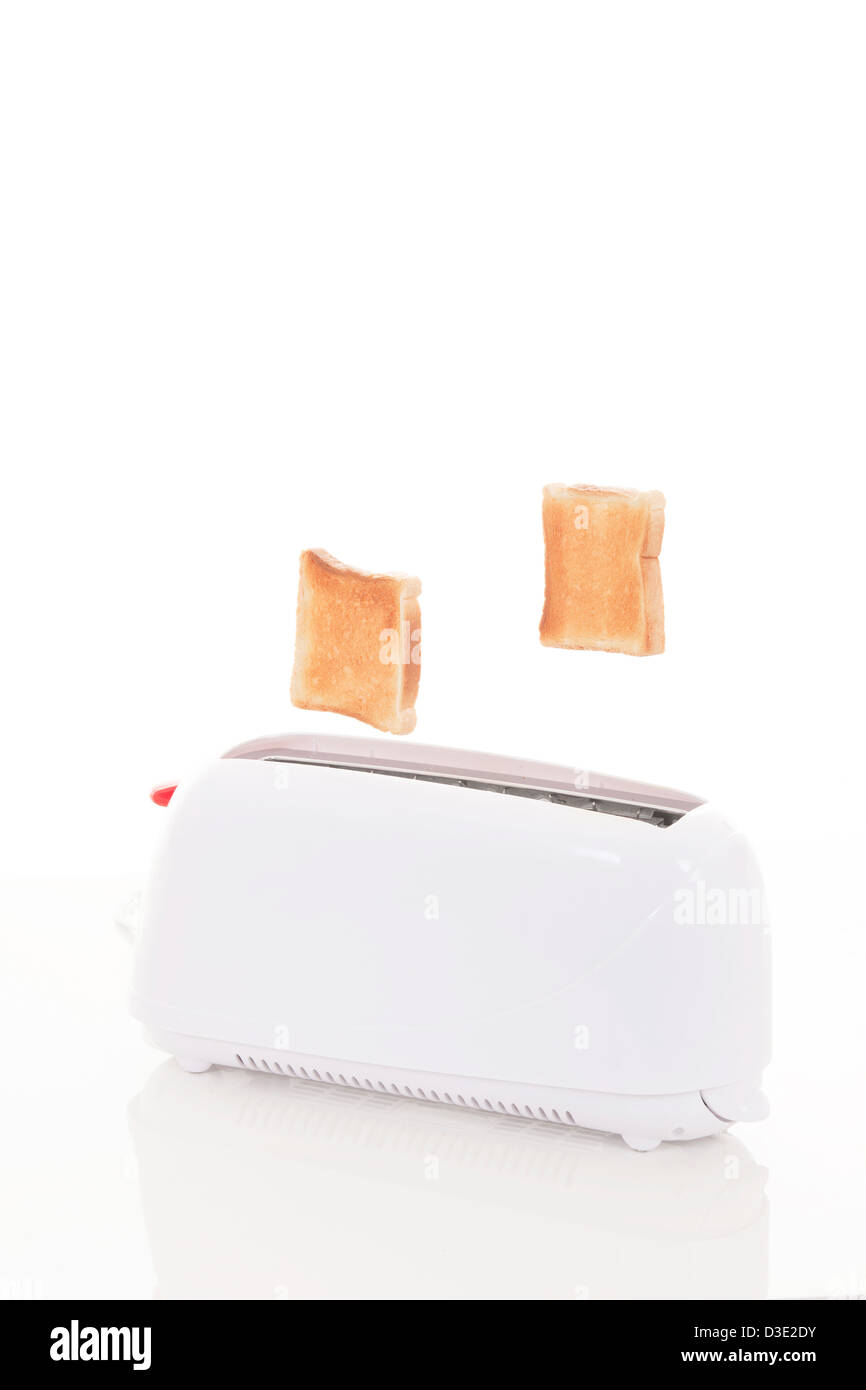 Toast popping out of a toaster Stock Photo Alamy