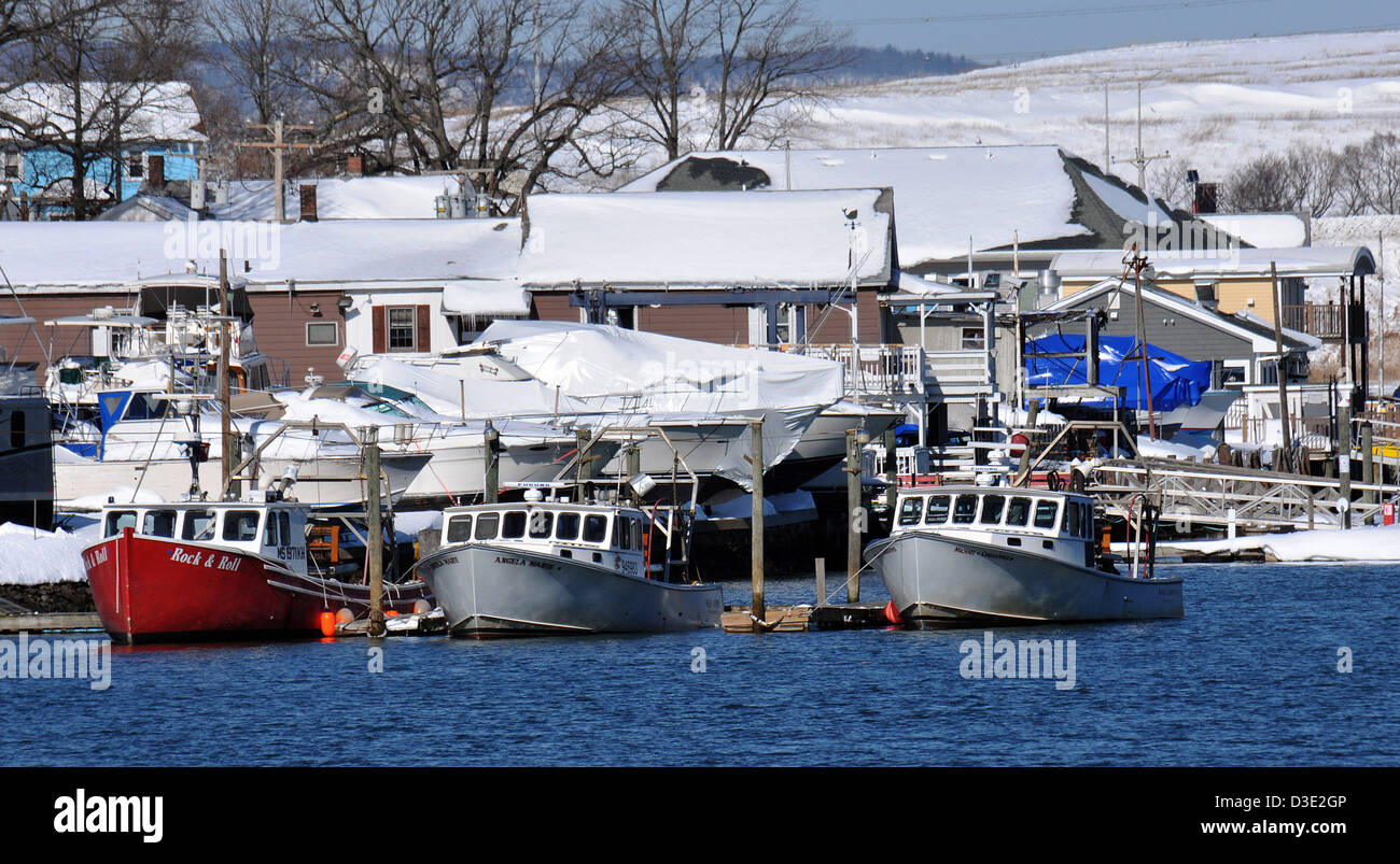 New Haven--Fishing Boats in Fair Haven, CT USA Stock Photo