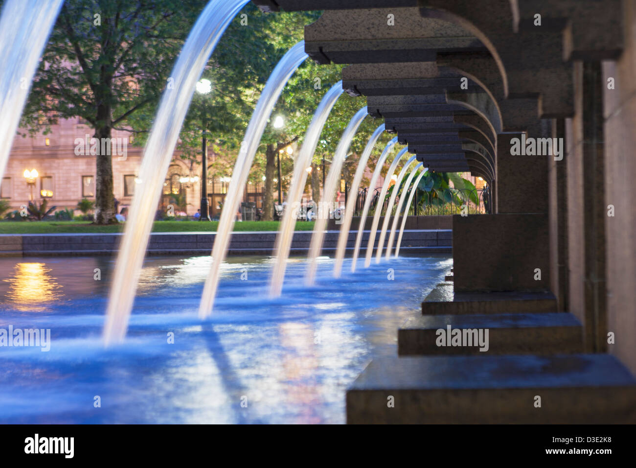 water-falling-from-a-fountain-copley-square-back-bay-boston