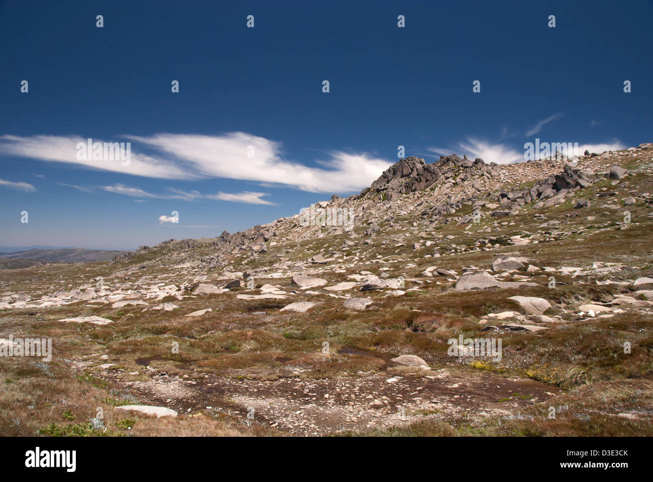 hiking at Mount Kosciuszko, Snowy Mountains in Kosciuszko National Park