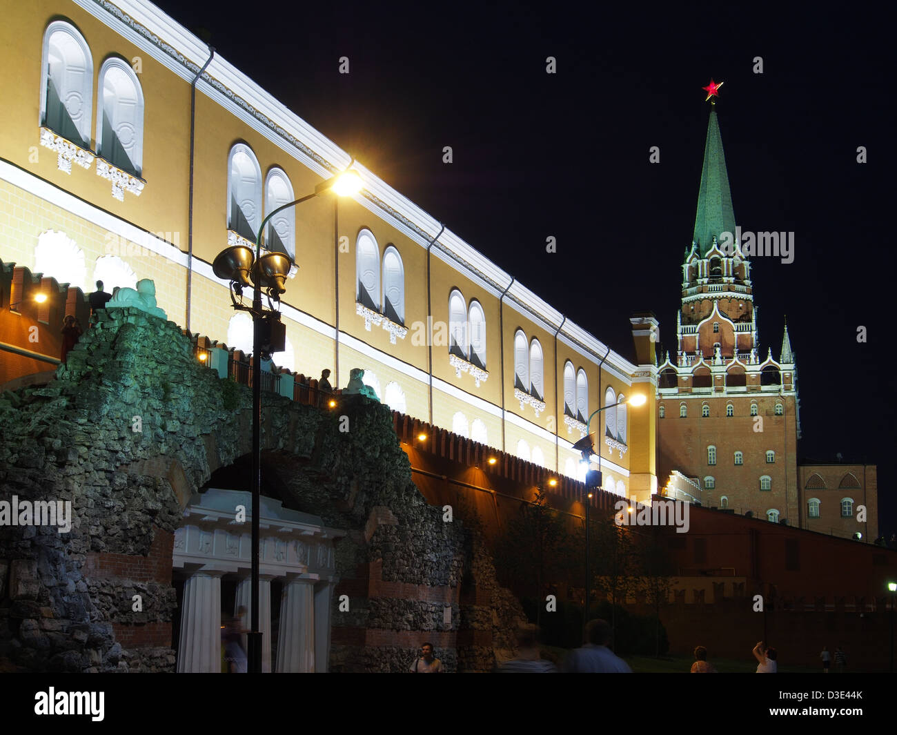 The Wall of the Kremlin in Moscow, Russian Federation, and the Trinity ...