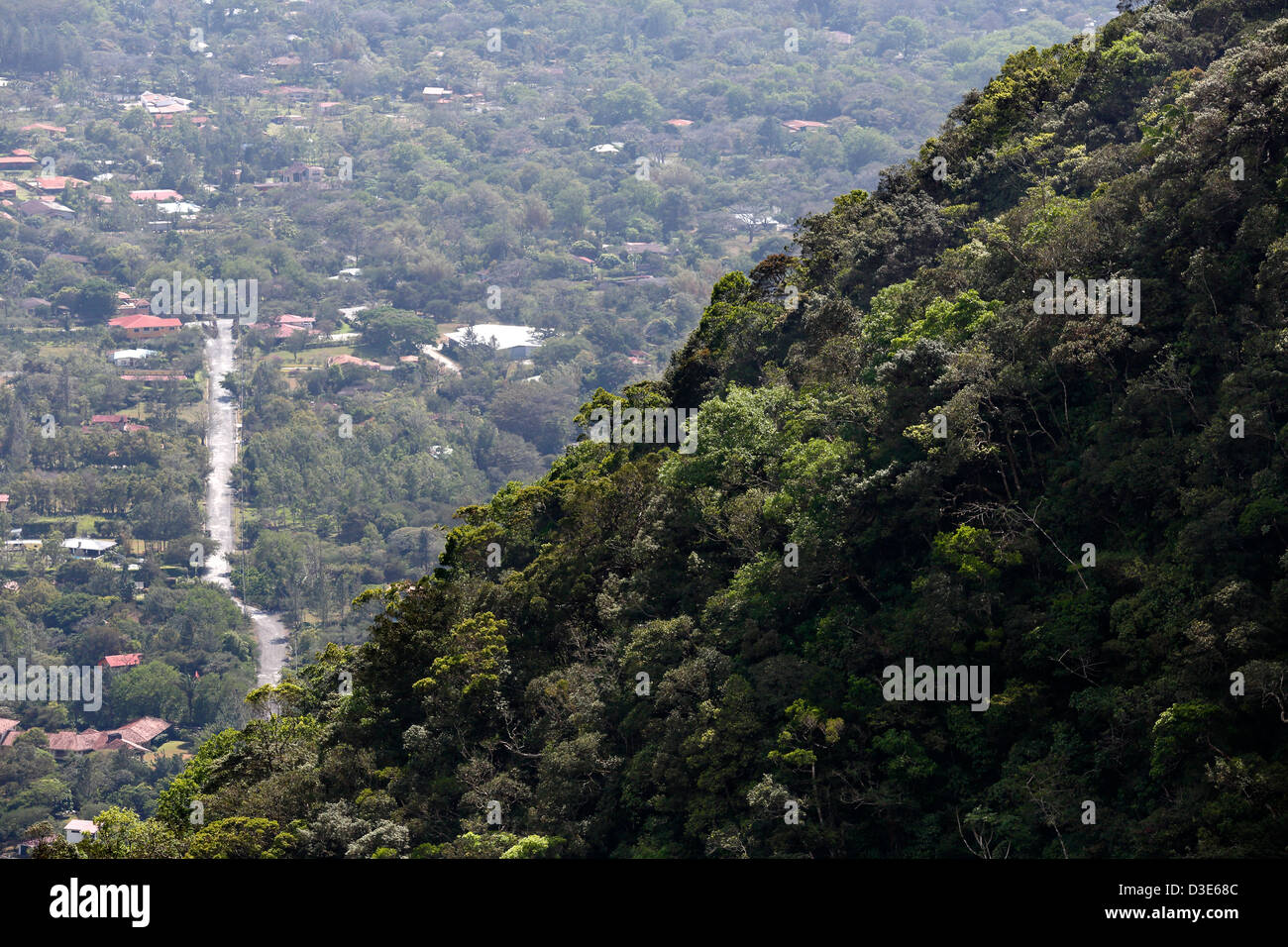 Forested ridge above the town of El Valle, Panama Stock Photo