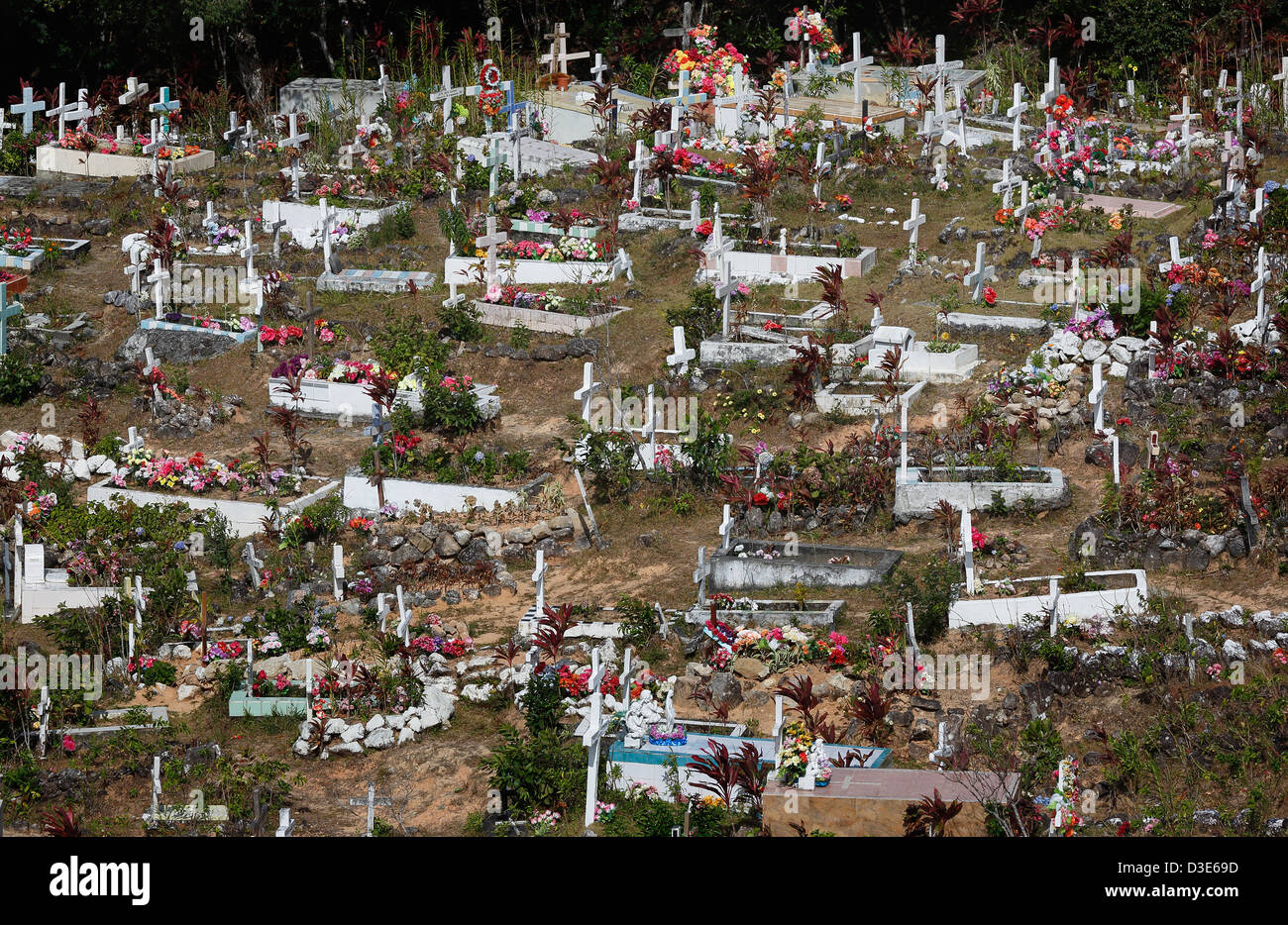 cemetery outside El Valle, Panama Stock Photo