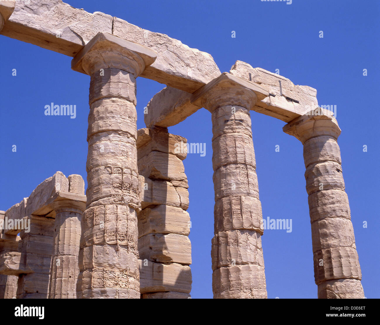 Temple of Poseidon at Cape Sounion, Attica Region, Greece Stock Photo ...