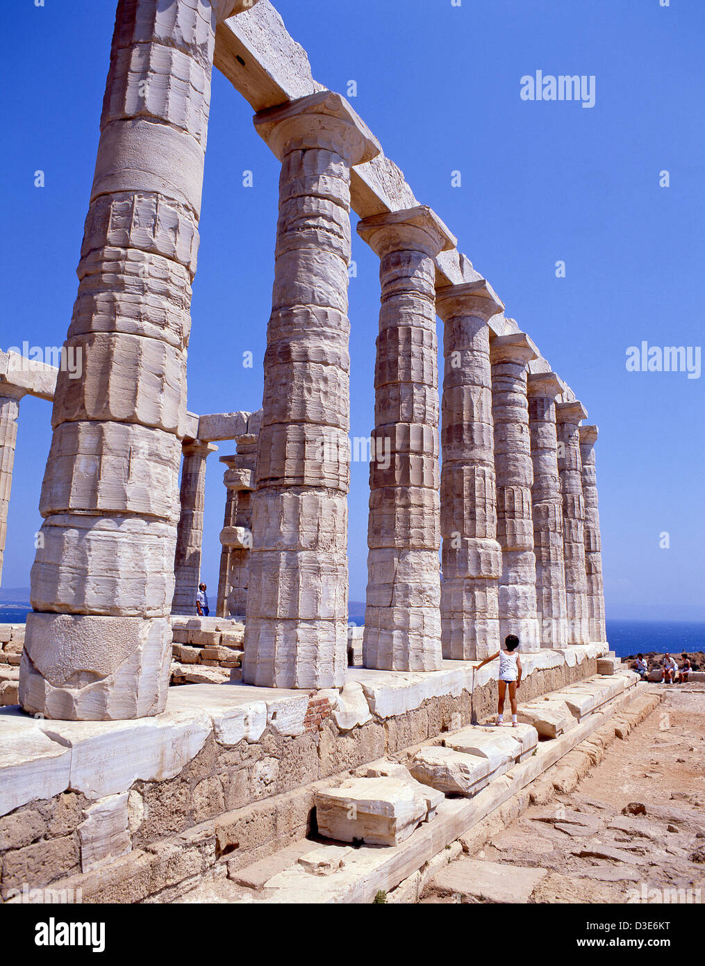 Temple of Poseidon at Cape Sounion, Attica Region, Greece Stock Photo ...