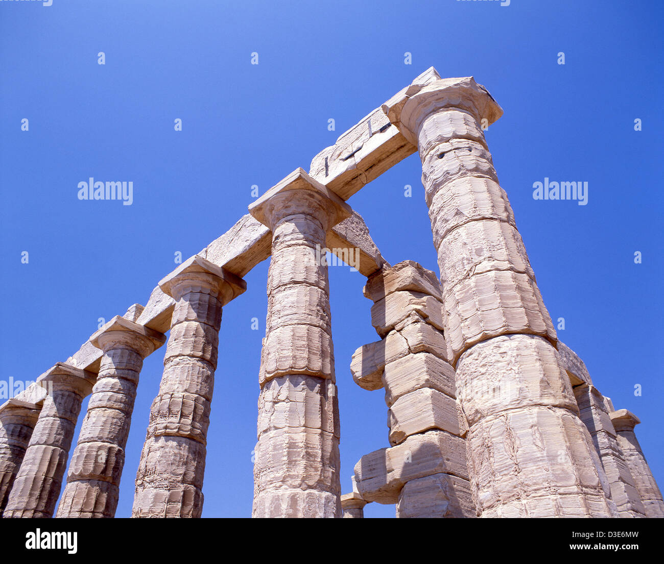 Temple of Poseidon at Cape Sounion, Attica Region, Greece Stock Photo ...