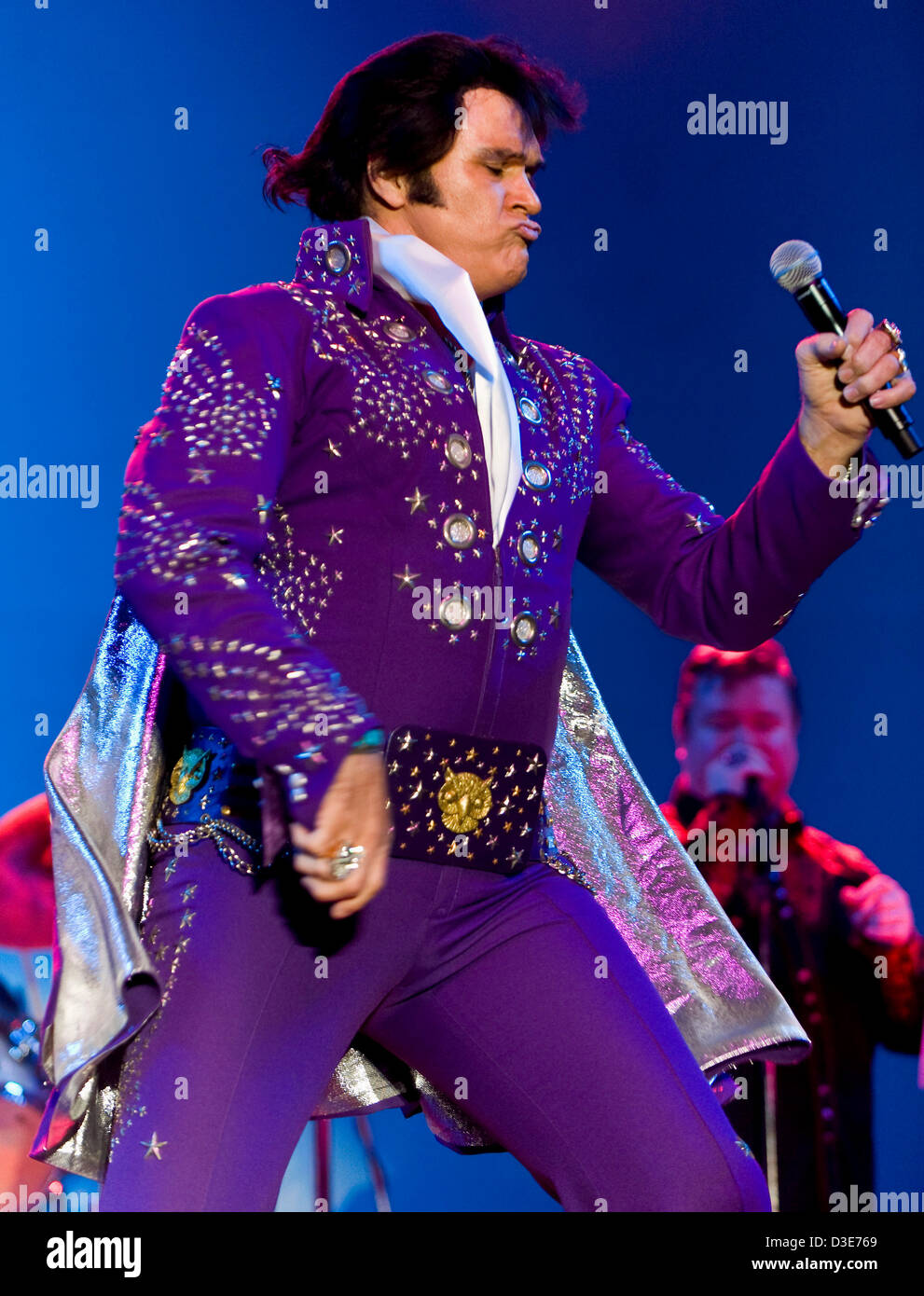 Feb.17, 2013 - Tampa, FL, US - Elvis tribute artist Gary Elvis competes