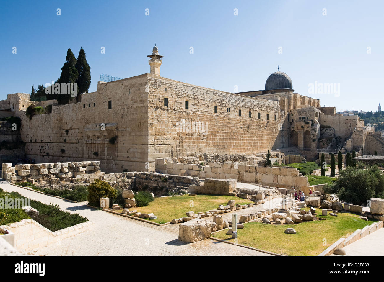 South Wall of Temple Mount, Jerusalem Stock Photo