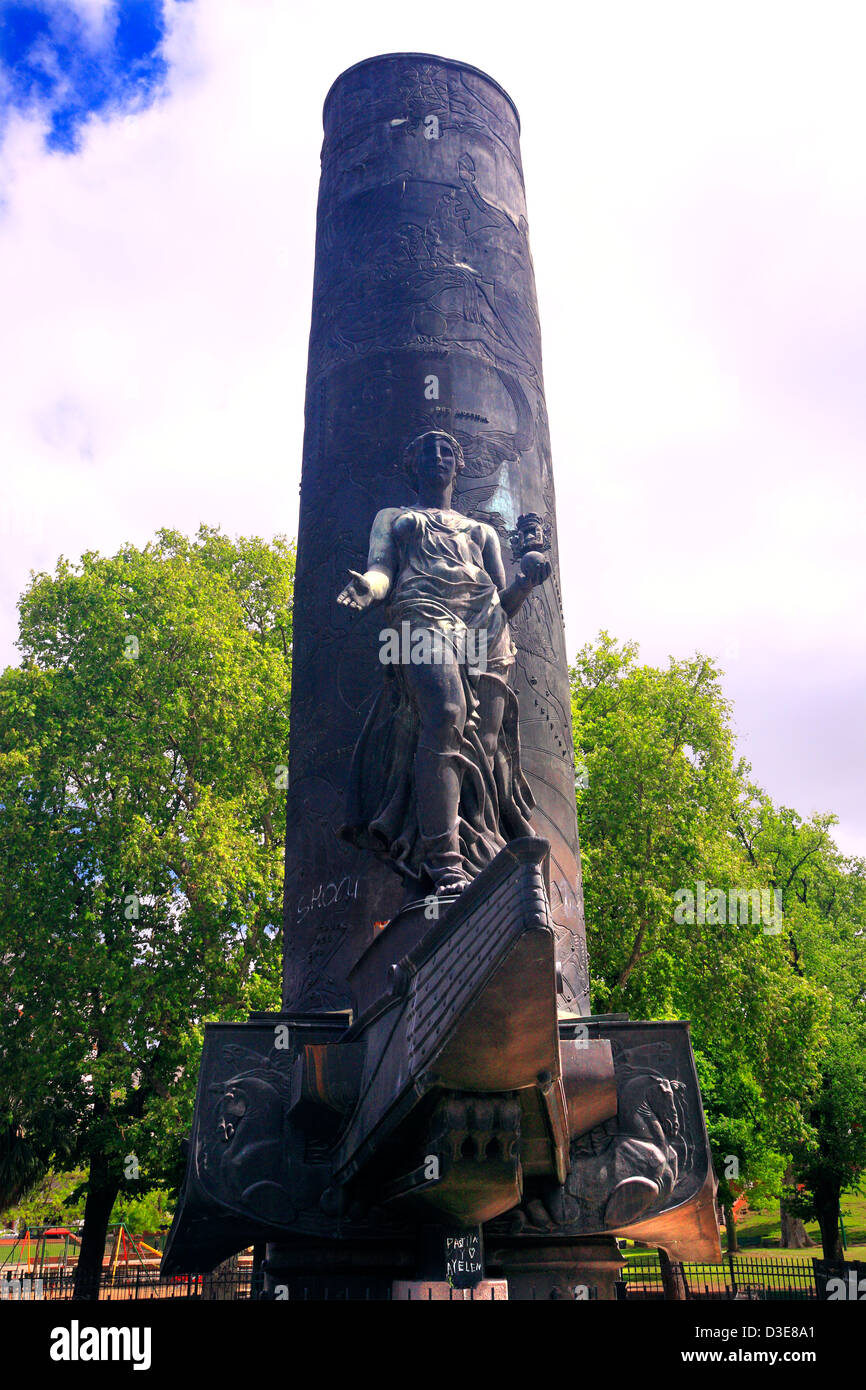 Monument to the Internatinal cordiality ('Monumento a la cordialidad internacinal'). Parque Lezama , San Telmo, Buenos Aires. Stock Photo